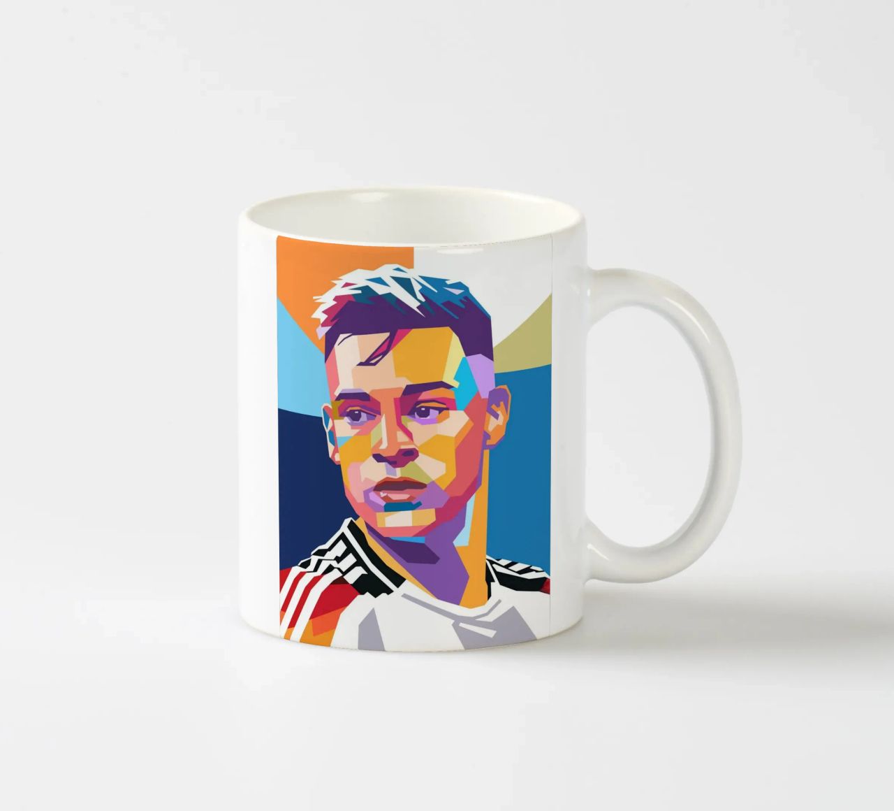 Ritratto pop art di Joshua Kimmich tazza in ceramica da Hantamrata