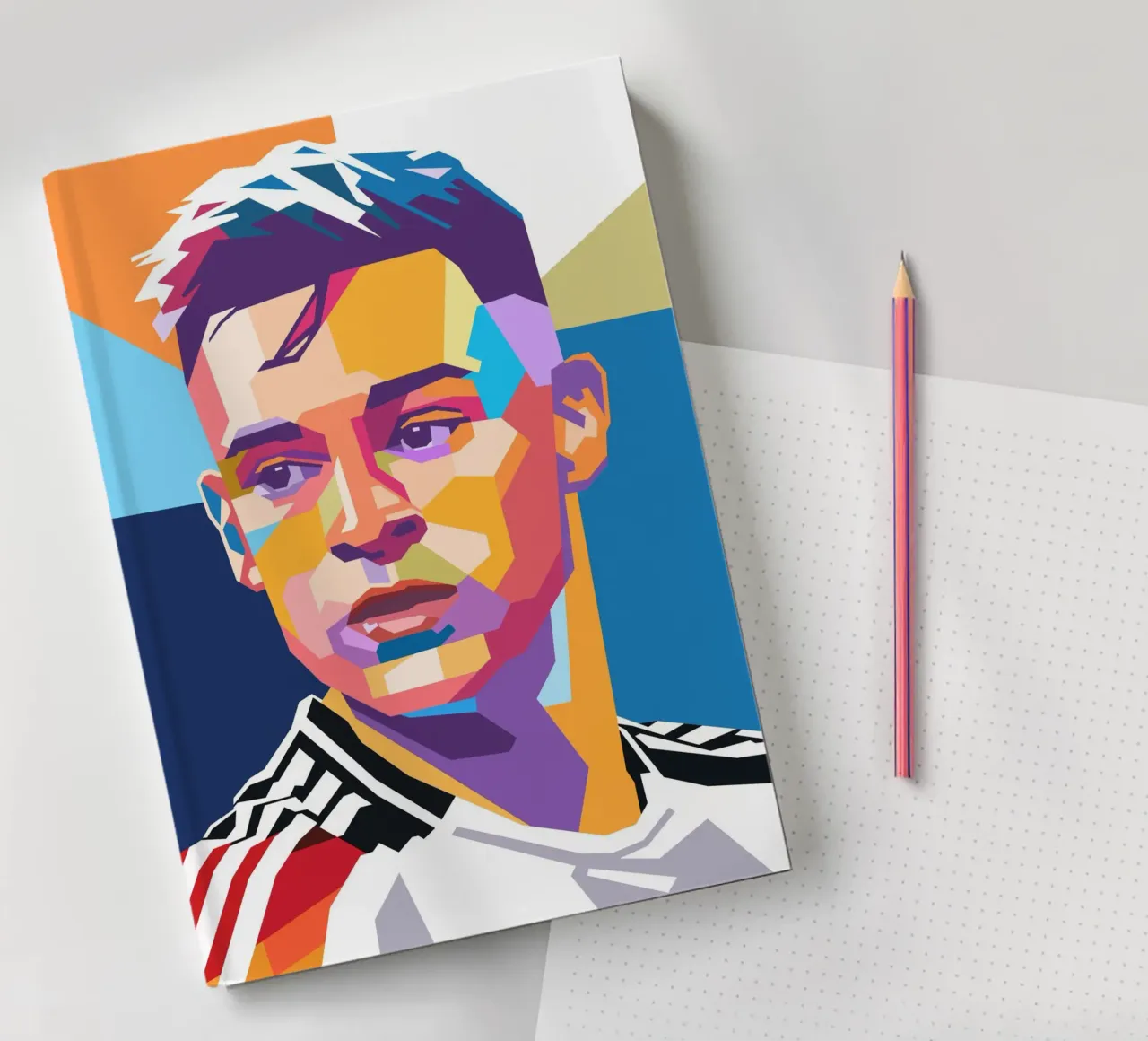 Joshua Kimmich pop art portrait notebook by Hantamrata