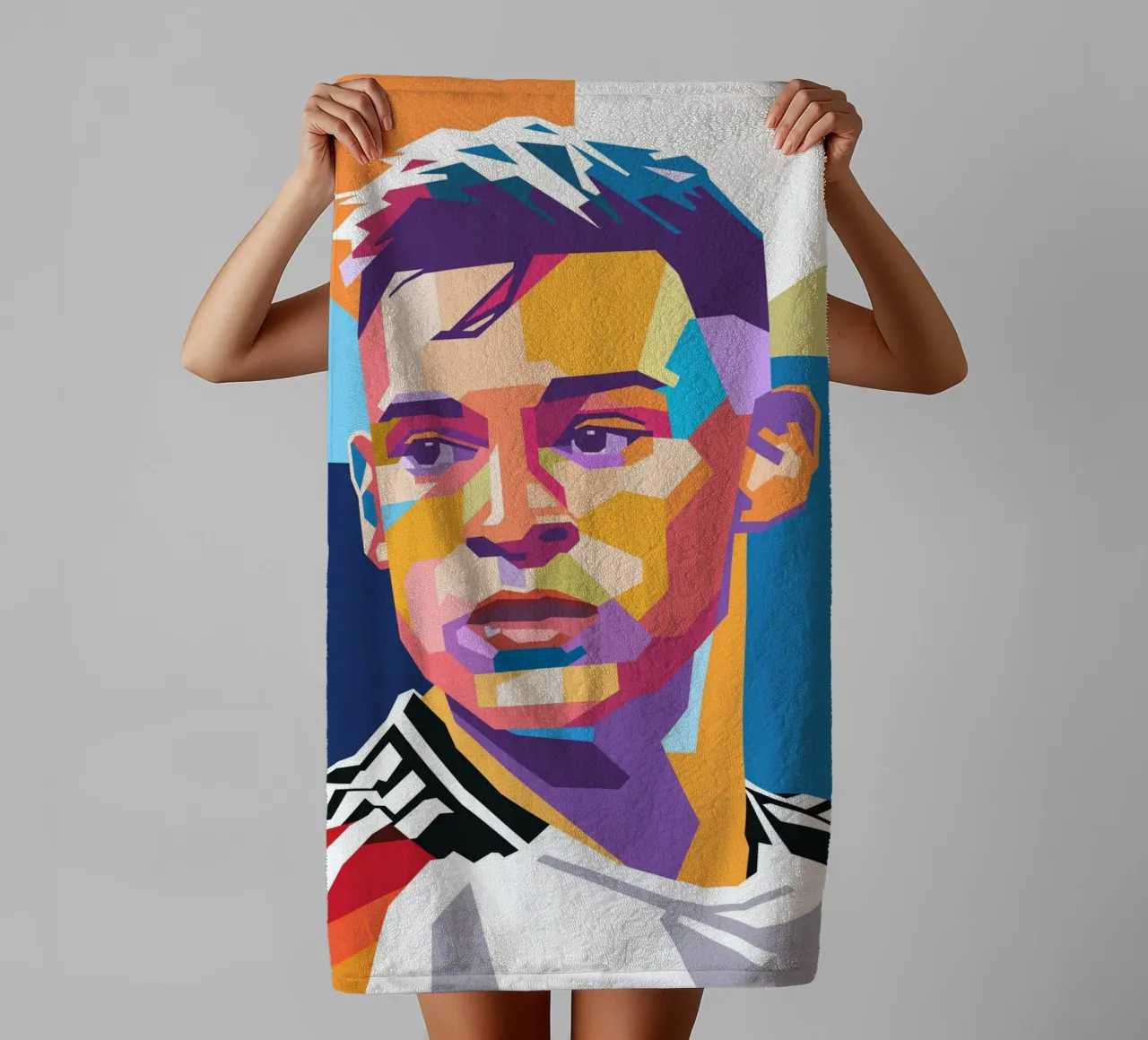 Ritratto pop art di Joshua Kimmich asciugamano da bagno da Hantamrata