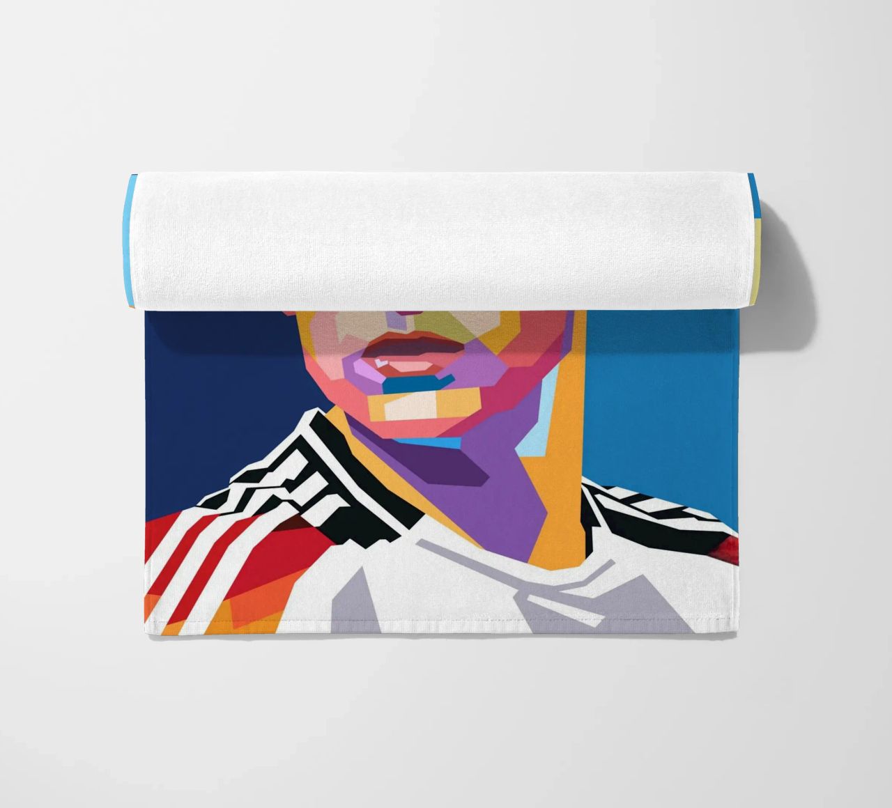 Ritratto pop art di Joshua Kimmich telo mare da Hantamrata