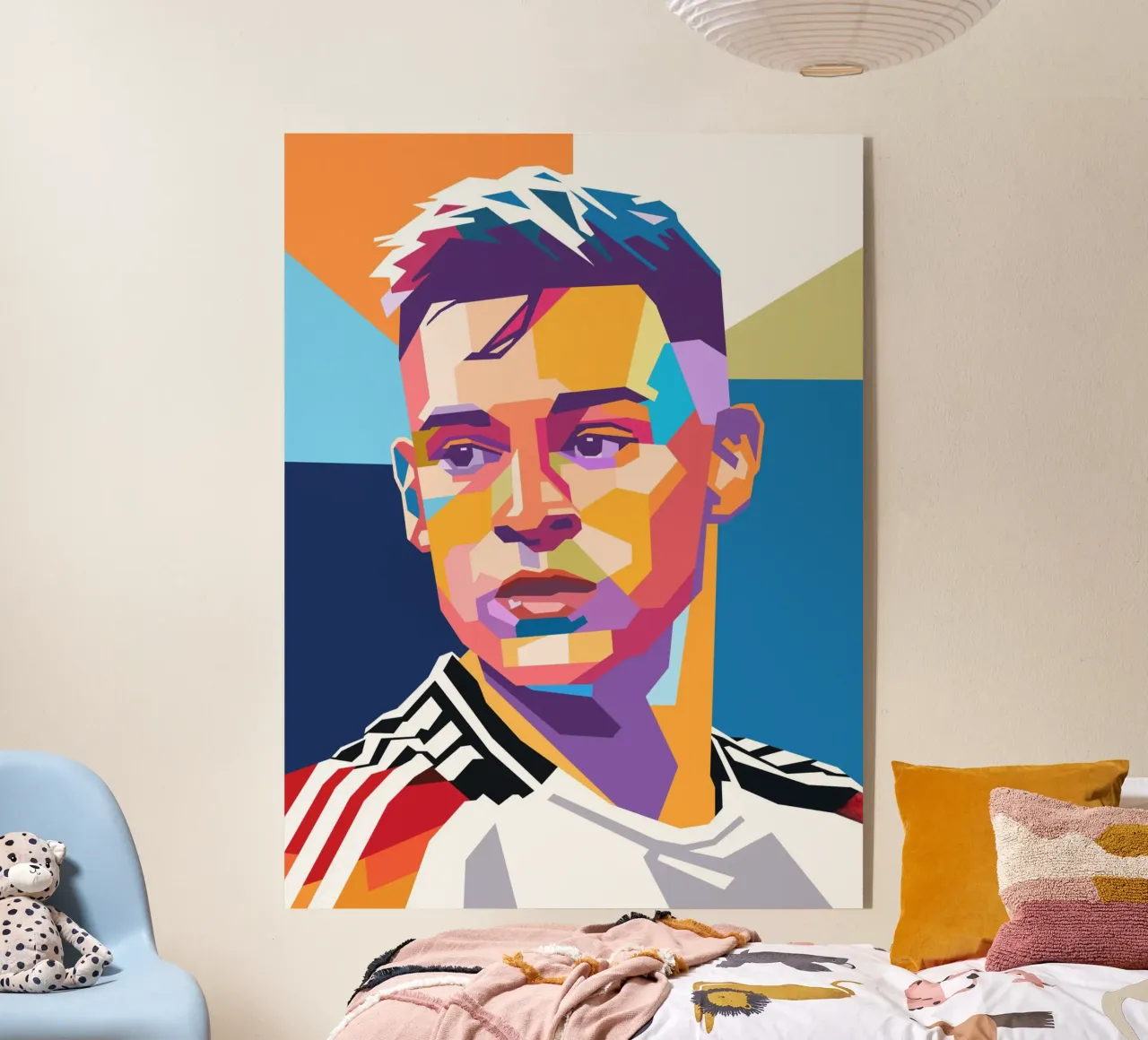 Ritratto pop art di Joshua Kimmich plexiglass da Hantamrata