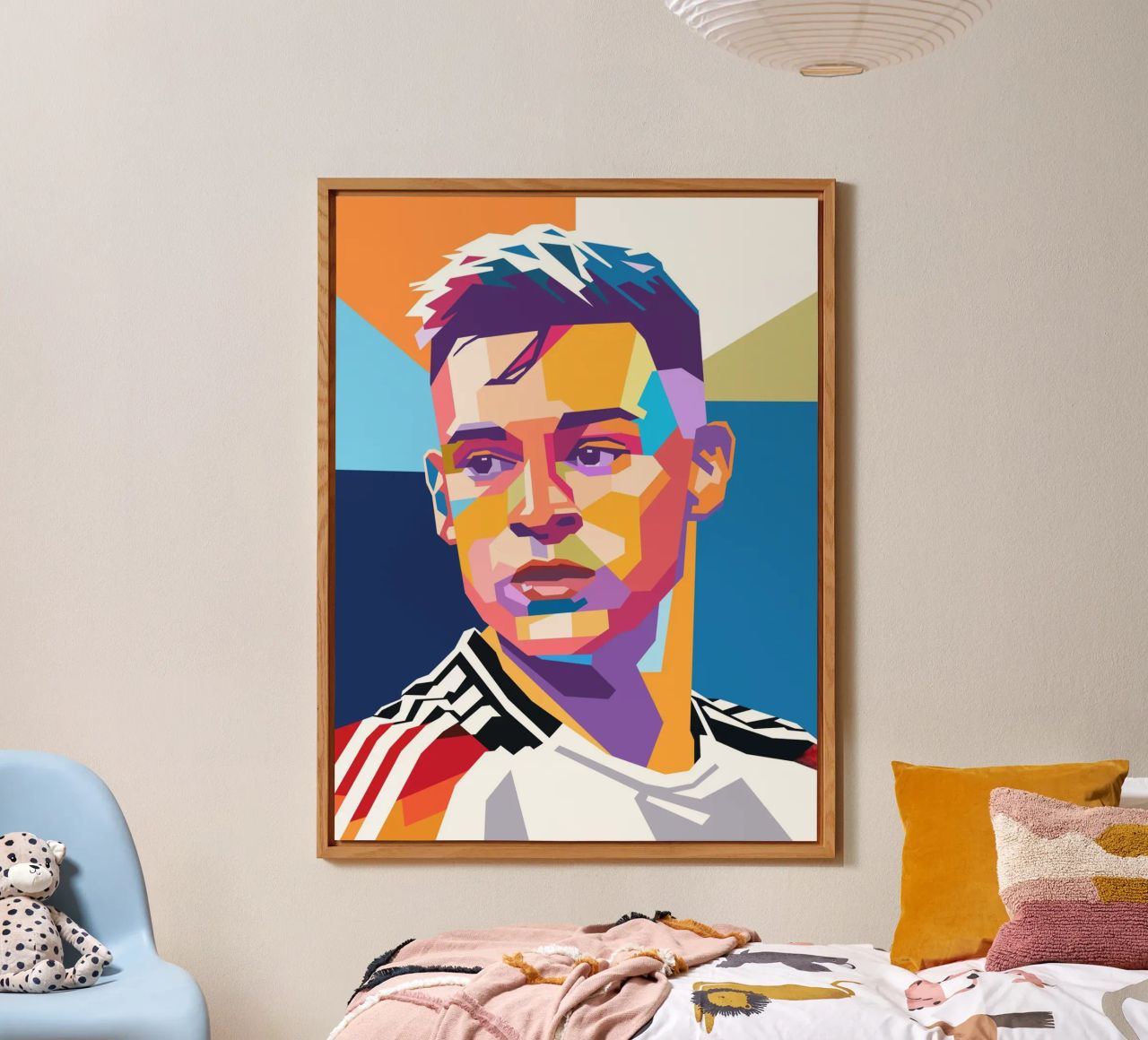 Ritratto pop art di Joshua Kimmich alluminio dibond da Hantamrata