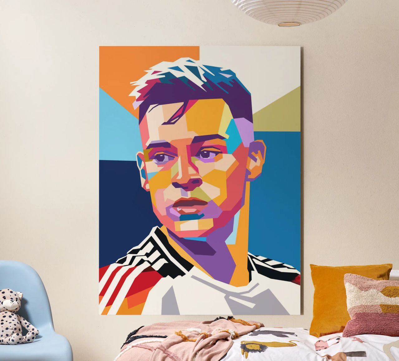 Ritratto pop art di Joshua Kimmich alluminio dibond da Hantamrata