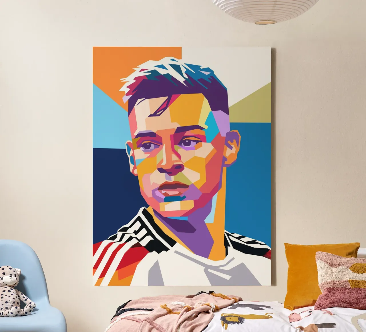 Joshua Kimmich pop art portrait canvas by Hantamrata