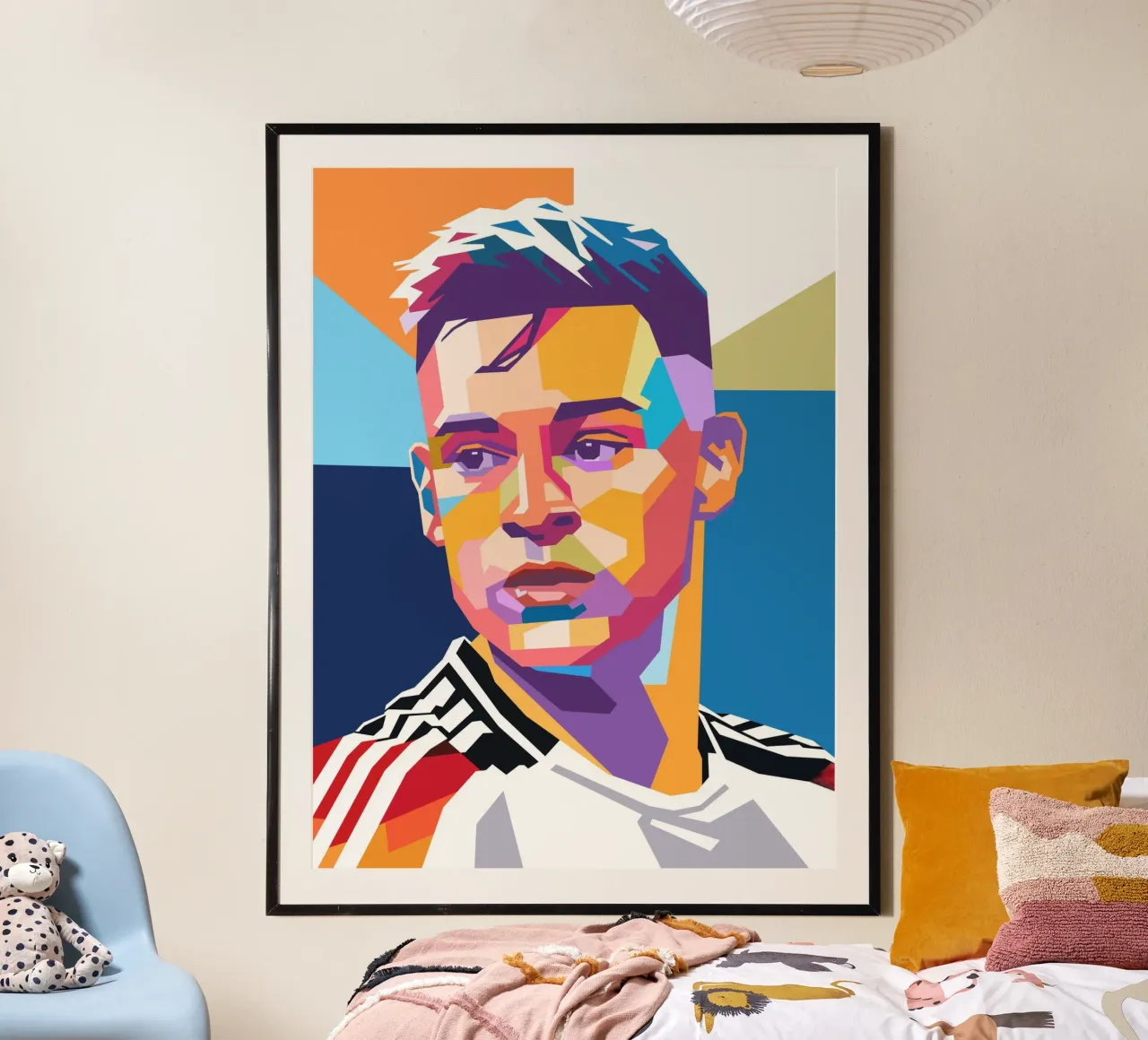 Ritratto pop art di Joshua Kimmich poster da Hantamrata