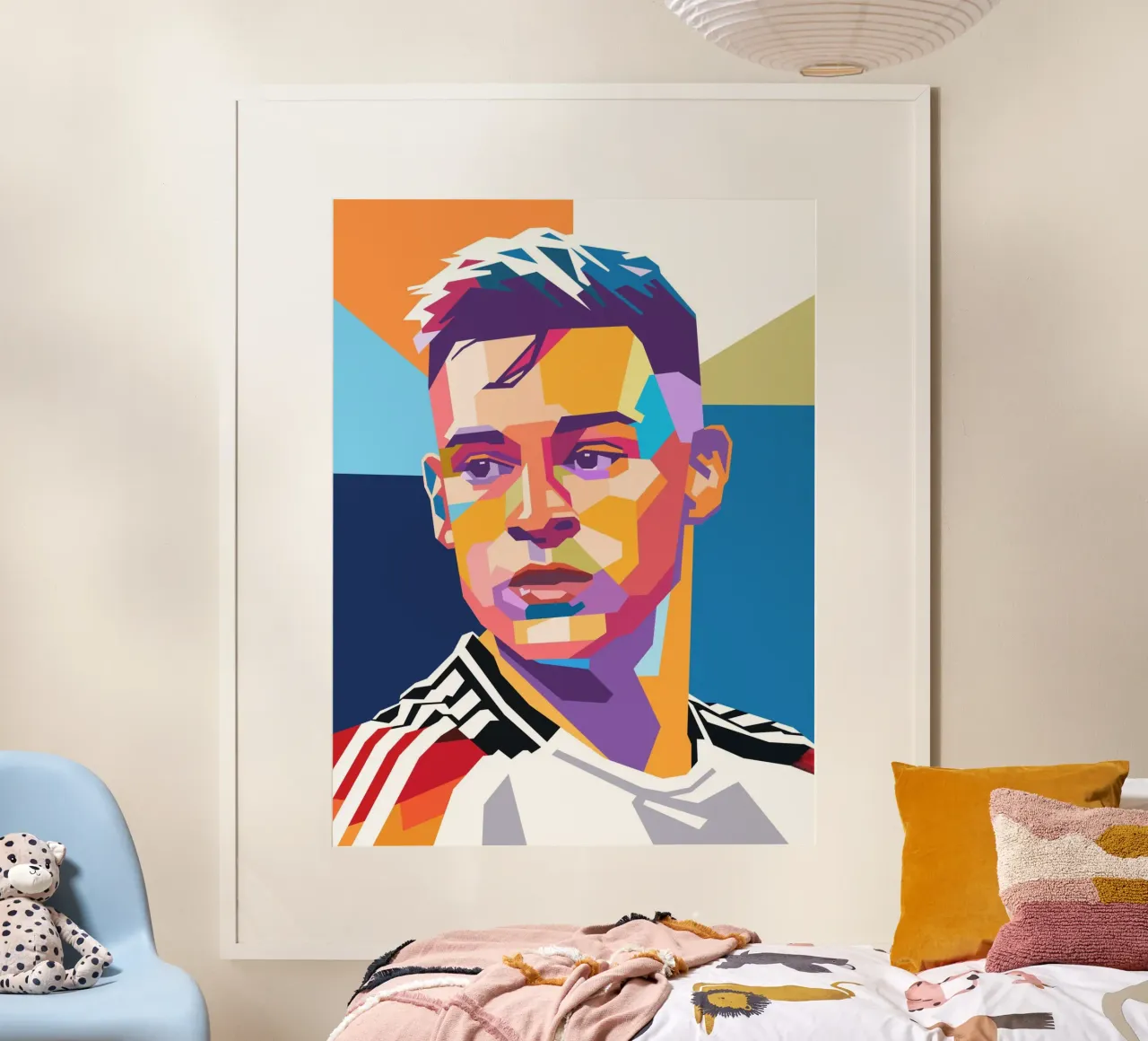 Ritratto pop art di Joshua Kimmich poster da Hantamrata