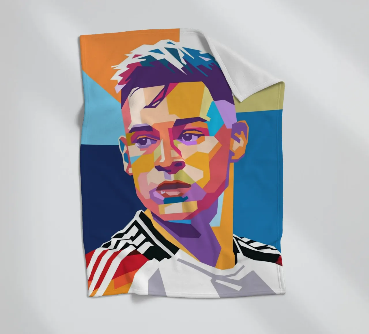 Ritratto pop art di Joshua Kimmich coperta in pile da Hantamrata