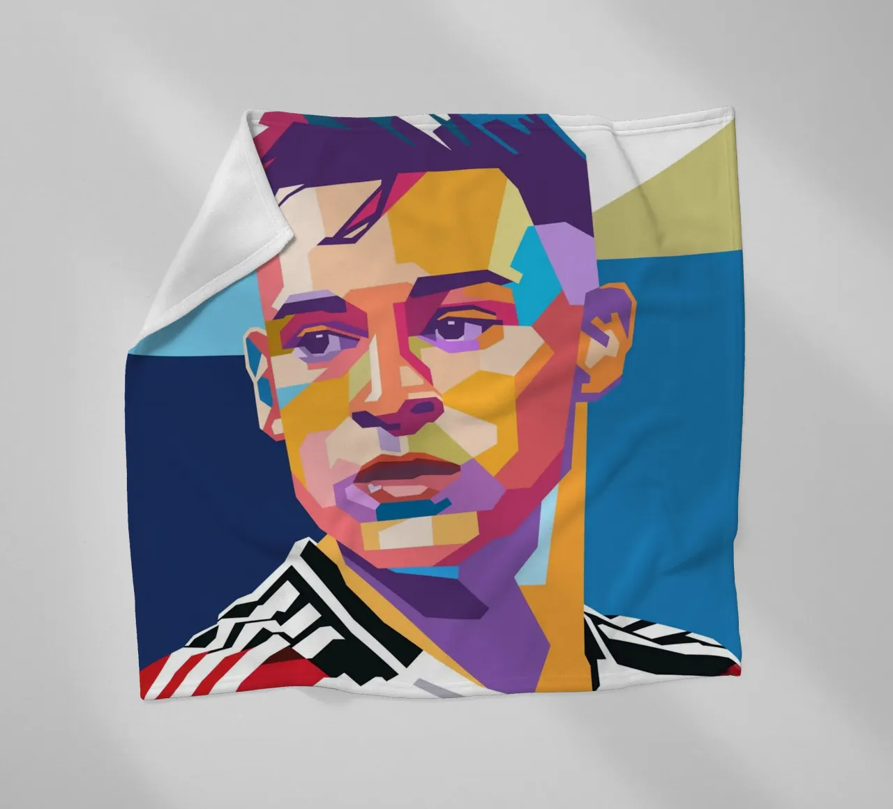 Ritratto pop art di Joshua Kimmich coperta in pile da Hantamrata