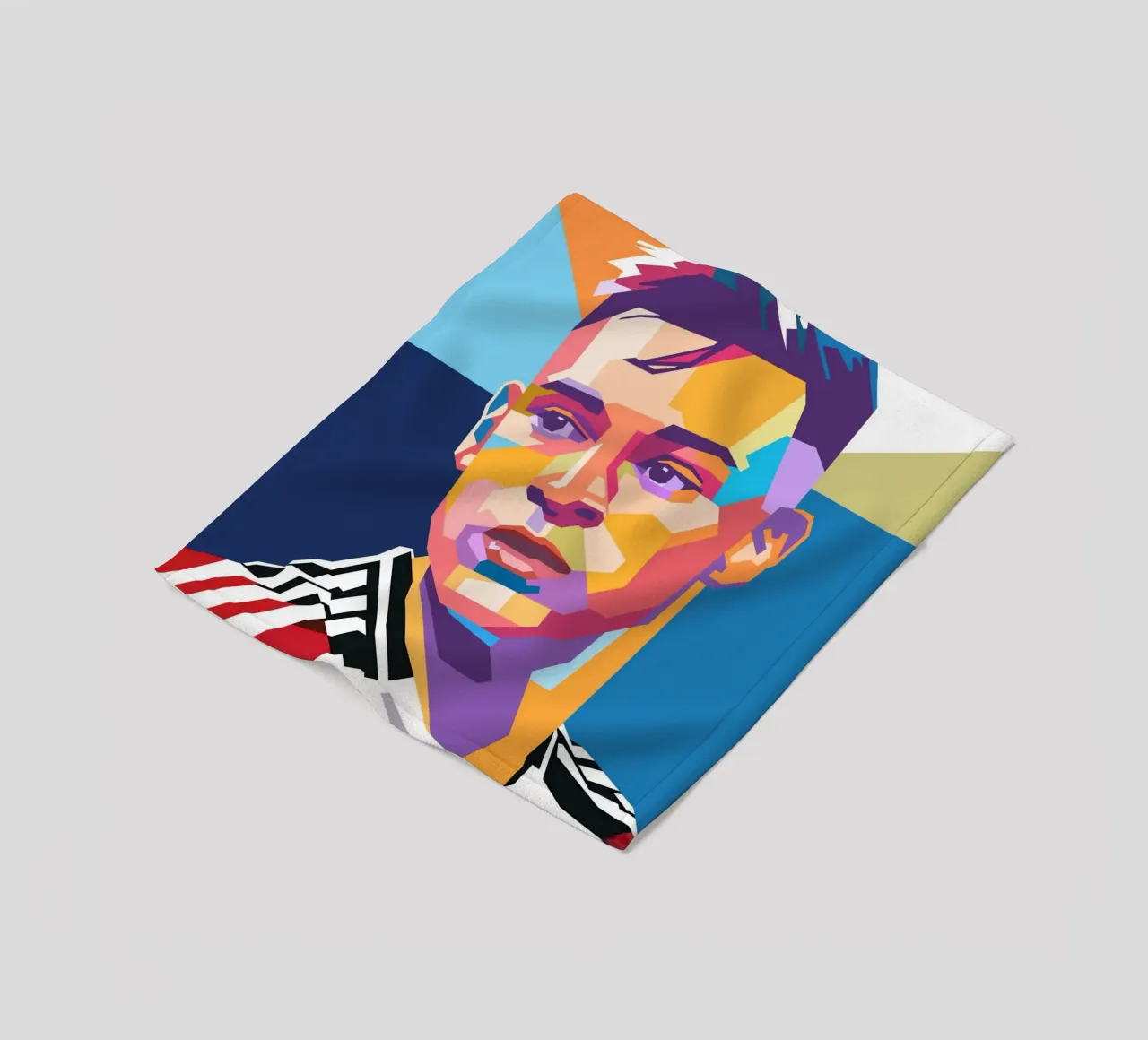 Ritratto pop art di Joshua Kimmich coperta in pile da Hantamrata