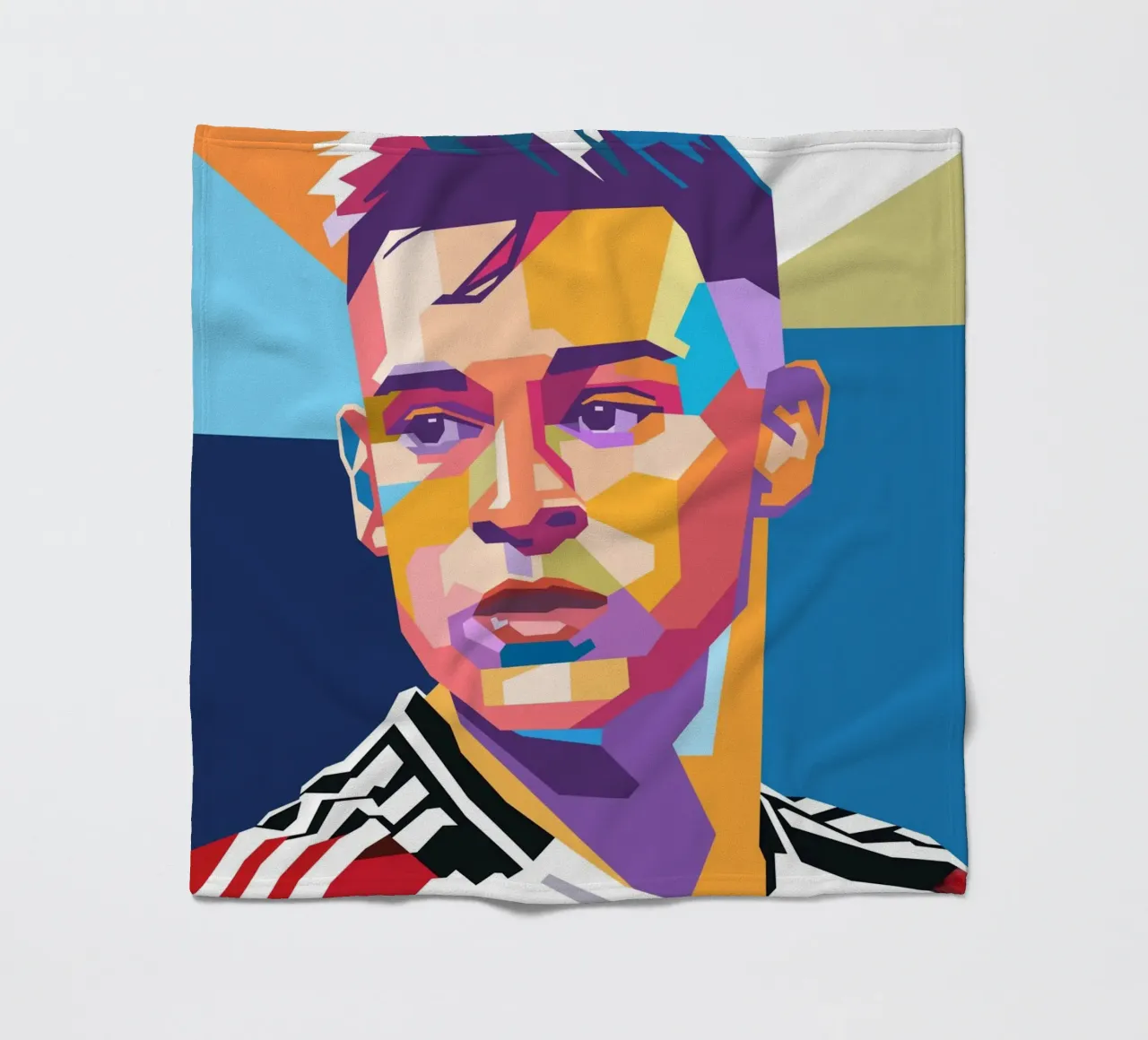 Ritratto pop art di Joshua Kimmich coperta in pile da Hantamrata