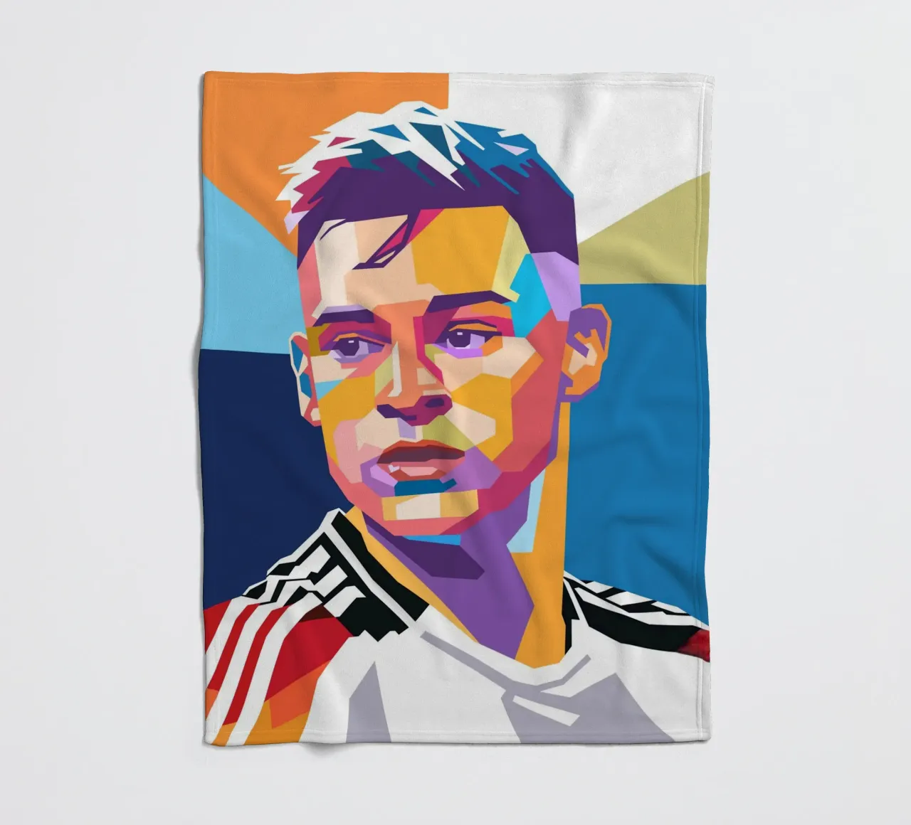 Ritratto pop art di Joshua Kimmich coperta in pile da Hantamrata