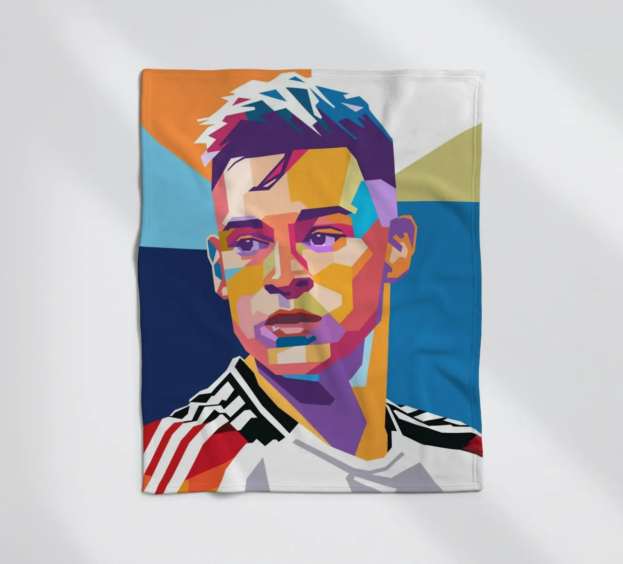 Ritratto pop art di Joshua Kimmich coperta in pile da Hantamrata