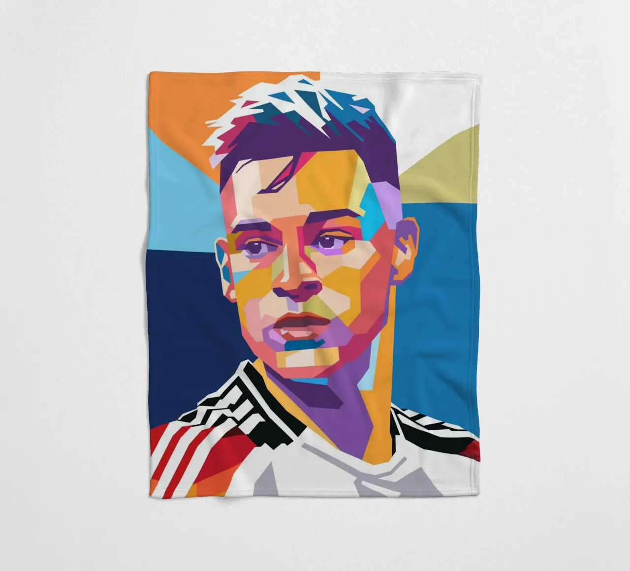 Ritratto pop art di Joshua Kimmich coperta in pile da Hantamrata