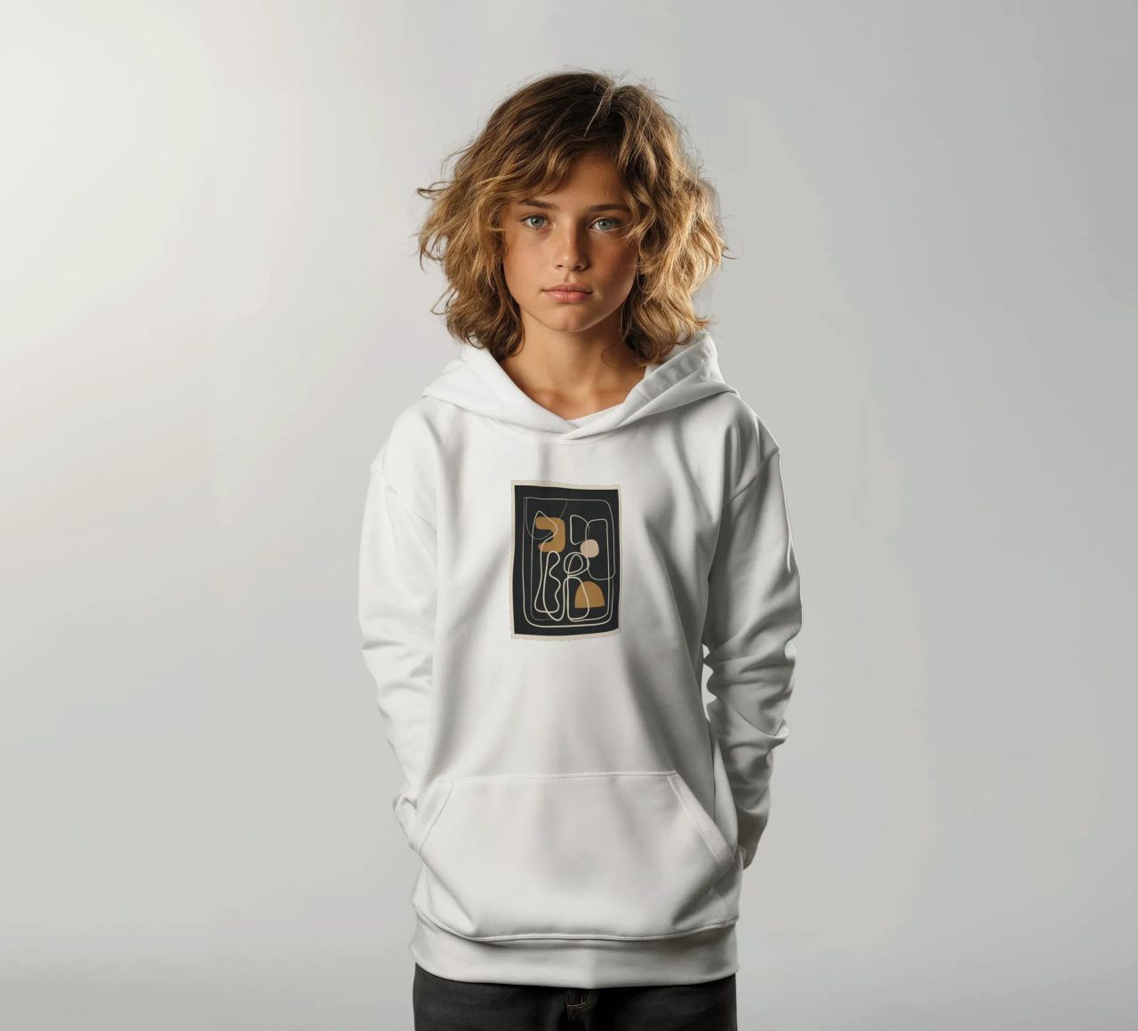 Abstract Flow 10 felpa bambino con cappuccio da Flow Line