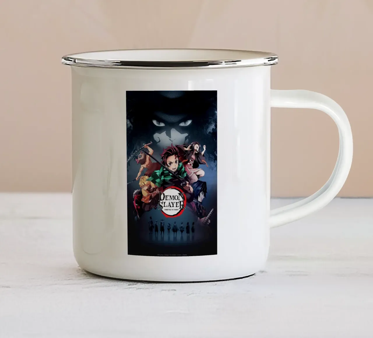 Anime d'azione tazza in smalto da Waylons Studio