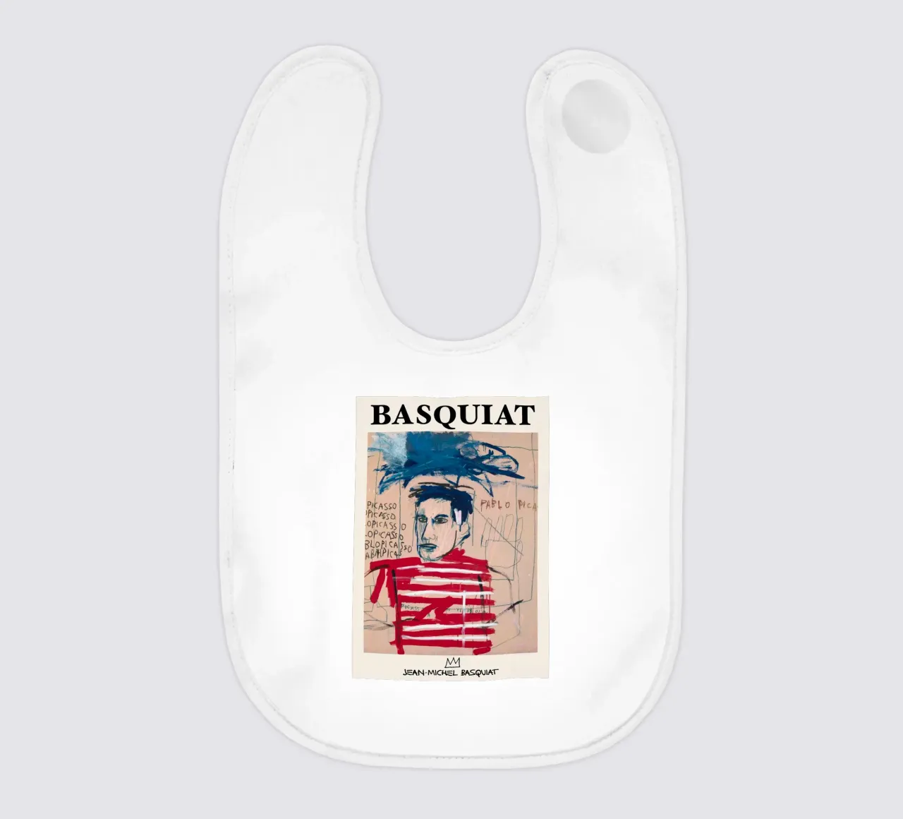 Basquiat "Senza titolo (Pablo Picasso)" Tributo neo-espressionista bavaglino da NorwesClub