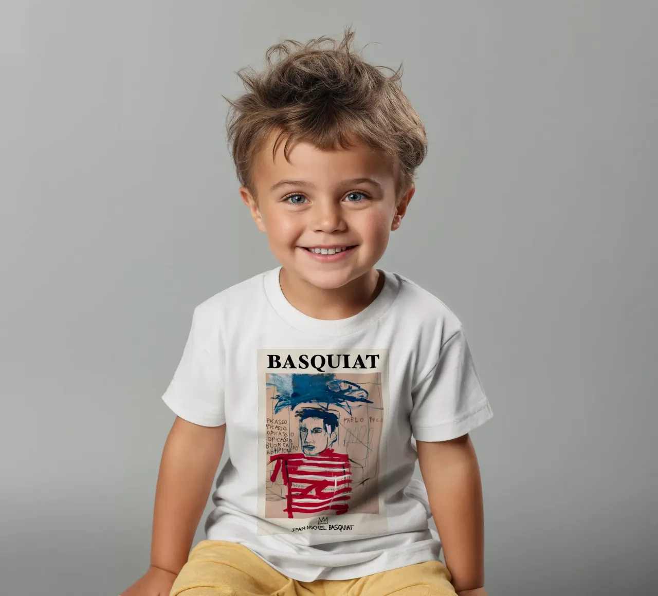 Basquiat "Ohne Titel (Pablo Picasso)" Neoexpressionistische Hommage Kinder T-Shirt von NorwesClub