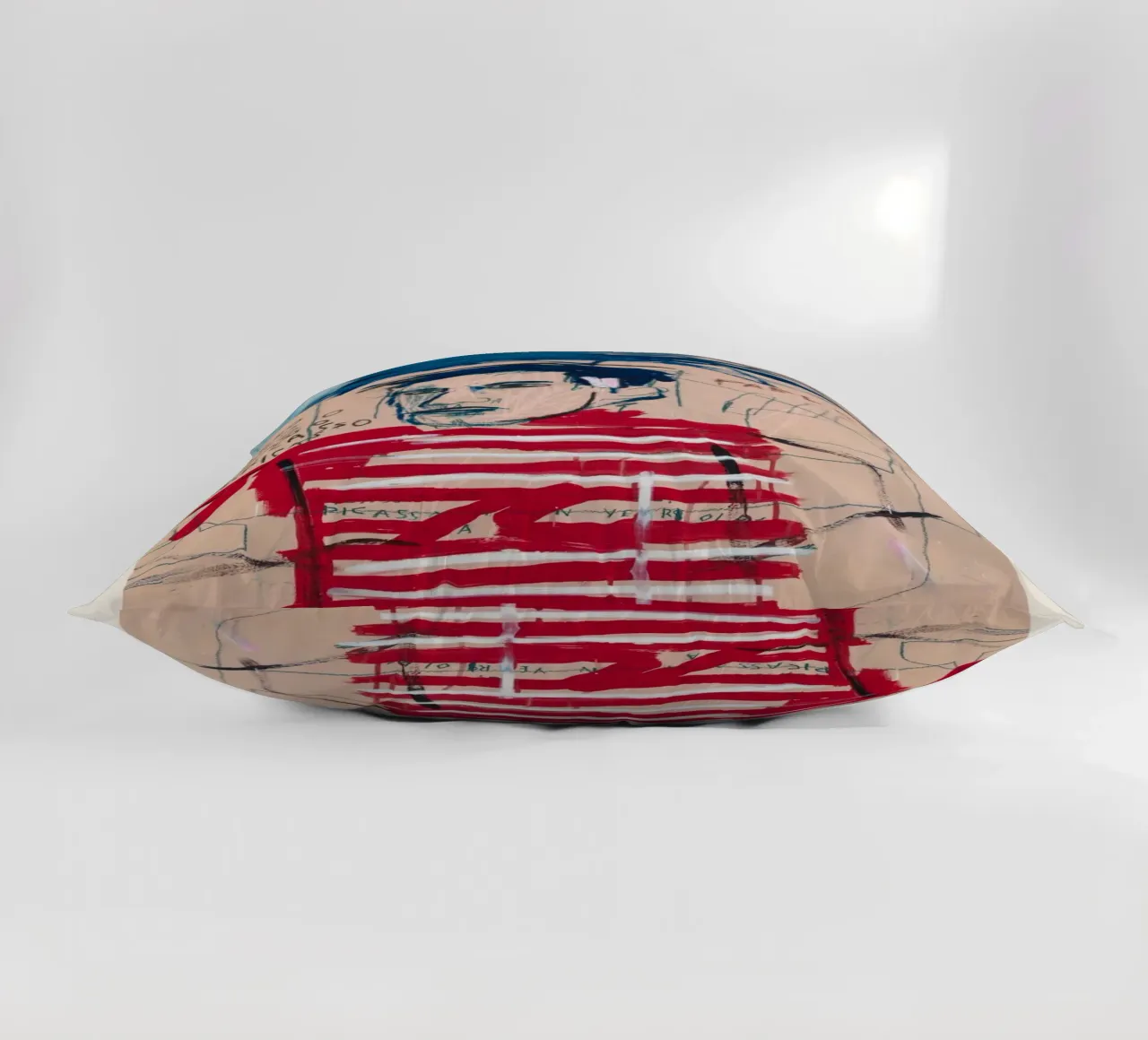 Basquiat "Untitled (Pablo Picasso)" Neo-Expressionist Tribut decorative cushion by NorwesClub