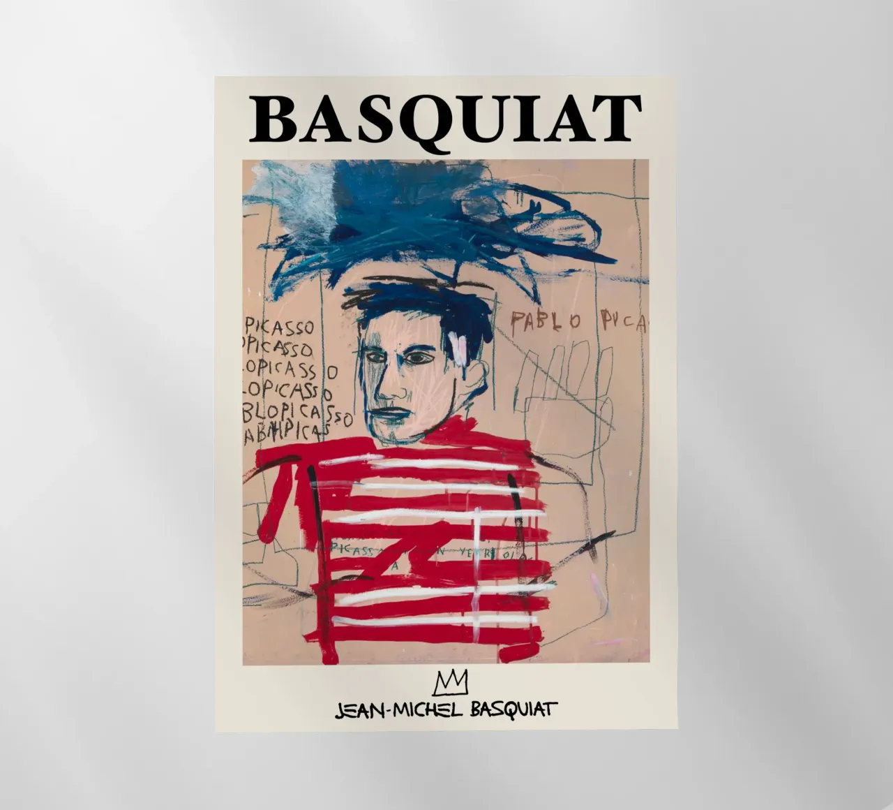 Basquiat "Senza titolo (Pablo Picasso)" Tributo neo-espressionista pellicola backlit da NorwesClub