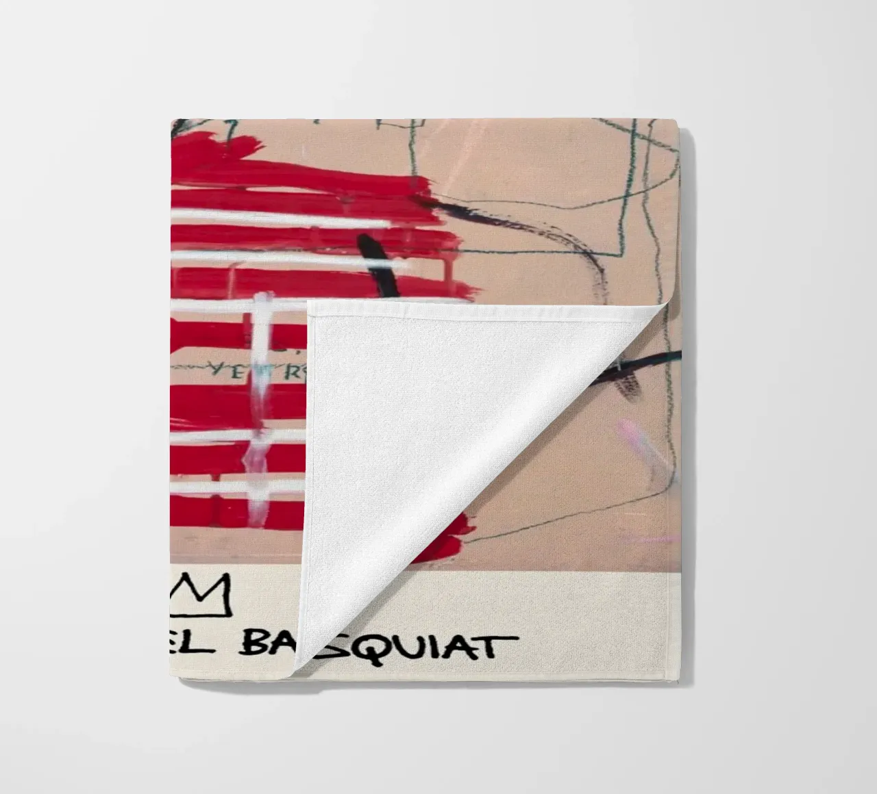 Basquiat "Untitled (Pablo Picasso)" Neo-Expressionist Tribut beach towel by NorwesClub
