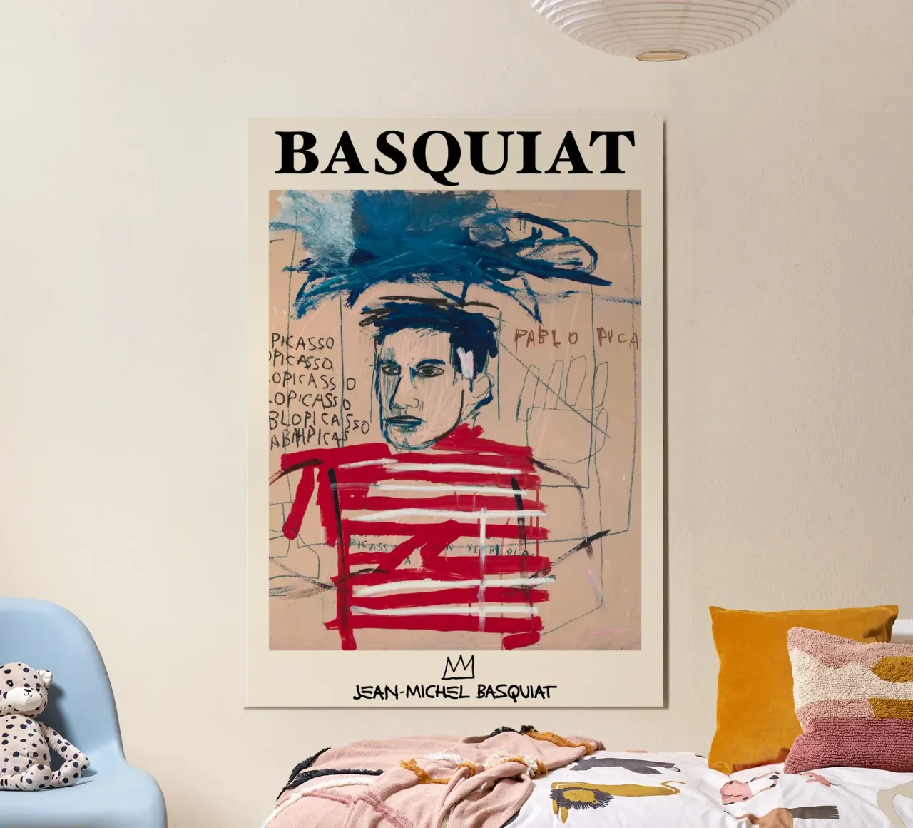 Basquiat "Untitled (Pablo Picasso)" Neo-Expressionist Tribut alu-dibond by NorwesClub