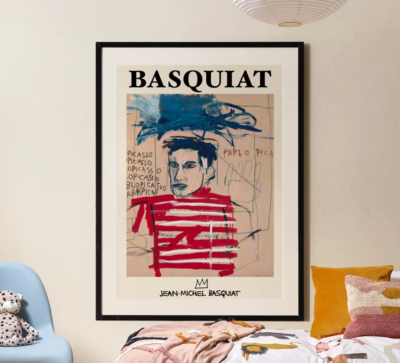 Basquiat "Senza titolo (Pablo Picasso)" Tributo neo-espressionista carta hahnemühle da NorwesClub