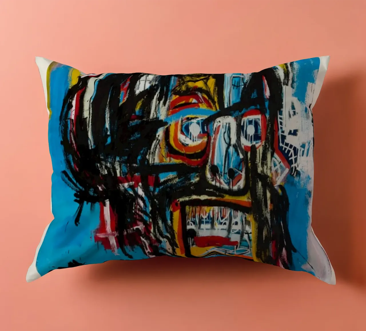 Basquiat "Sans titre (crâne)" Chef-d'œuvre néo-expressionniste 19 coussin de NorwesClub