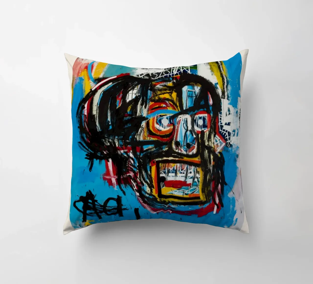 Basquiat "Sans titre (crâne)" Chef-d'œuvre néo-expressionniste 19 coussin de NorwesClub