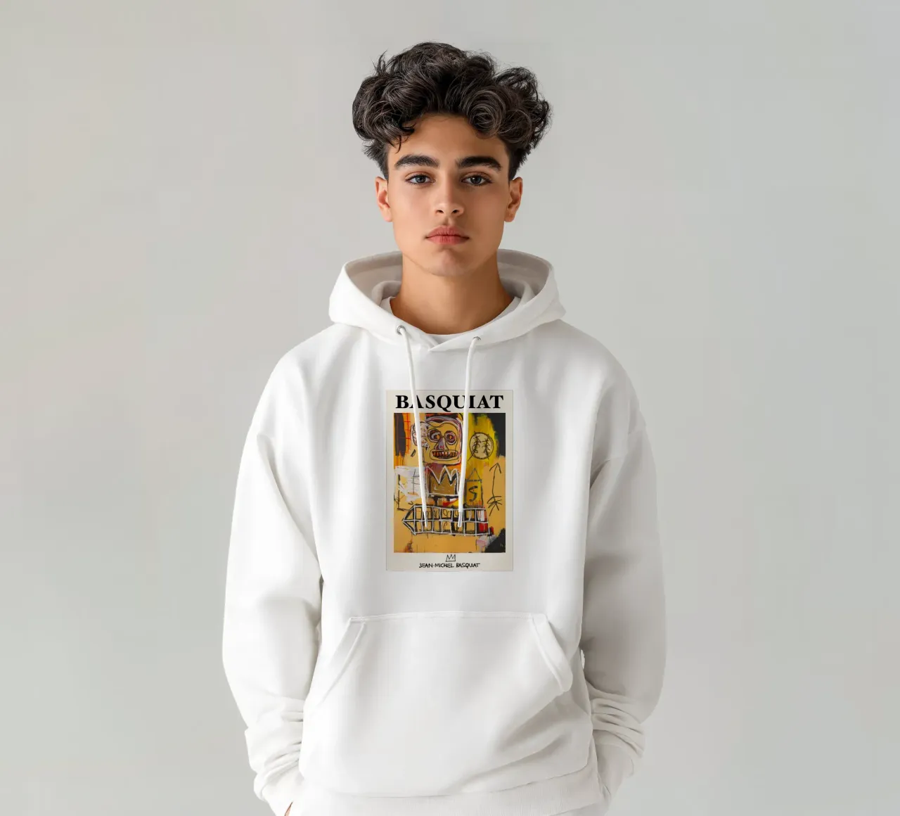 Basquiat "Senza titolo (Cranio e corona)" Potenza neo-espressionista felpa con cappuccio da NorwesClub