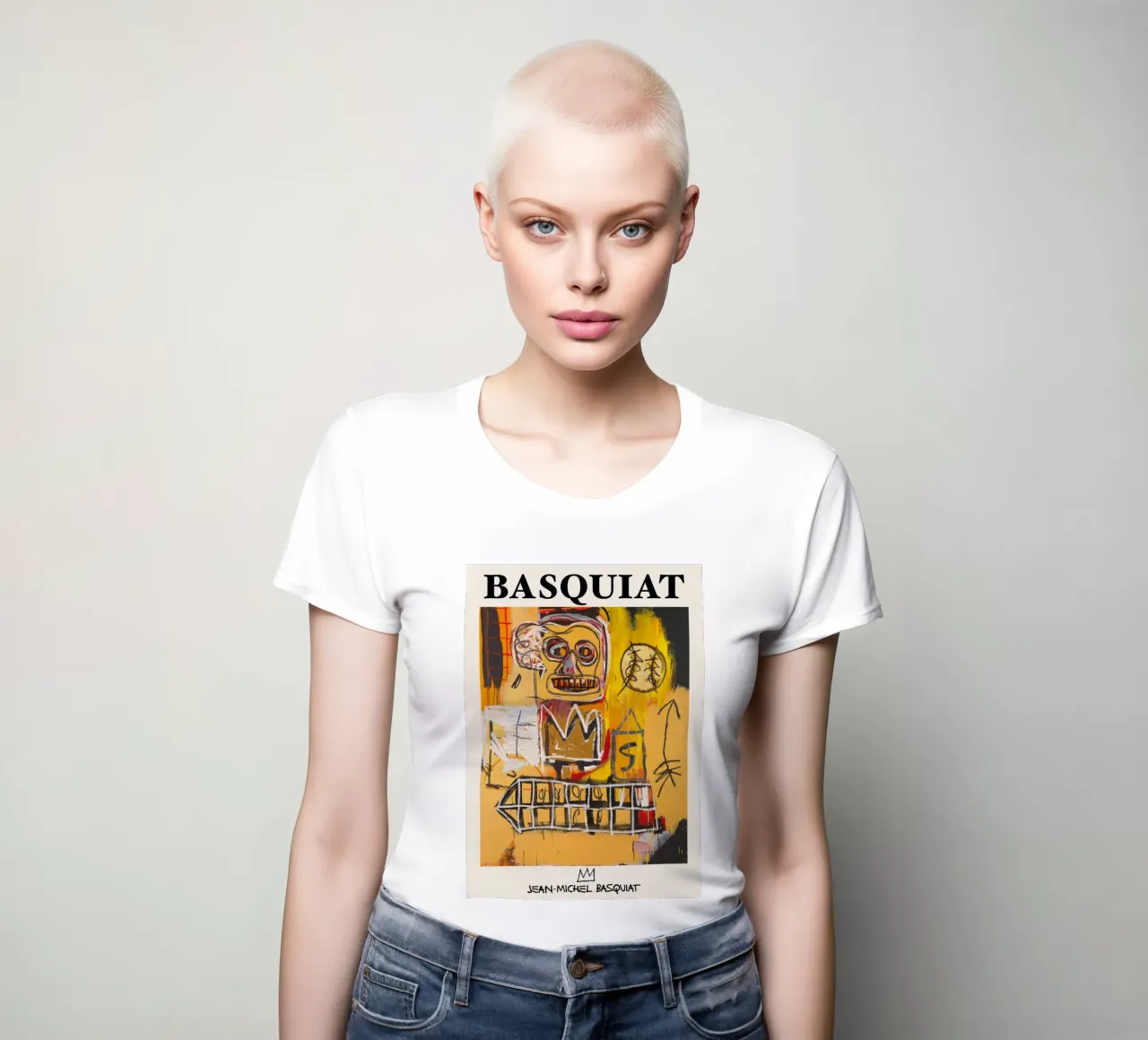 Basquiat "Sin título (calavera y corona)" Poder neoexpresionista camiseta de mujer de NorwesClub