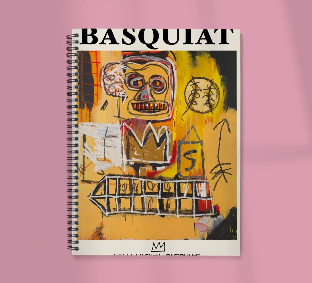 Basquiat "Untitled (Skull & Crown)" Neo-Expressionist Power spiral notebook by NorwesClub