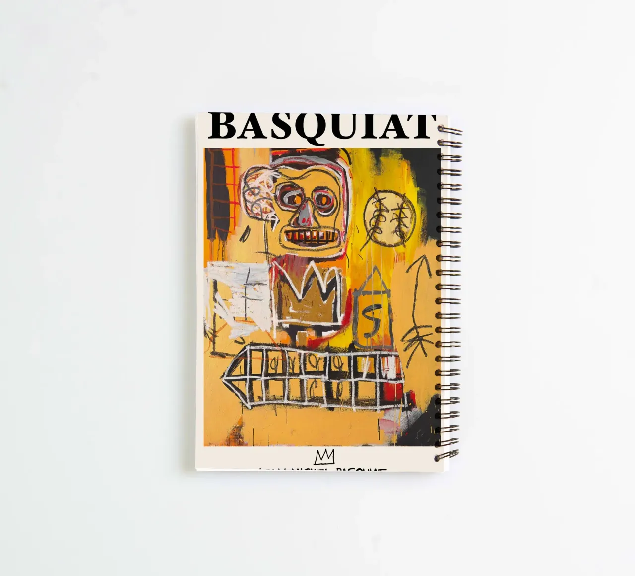 Basquiat "Untitled (Skull & Crown)" Neo-Expressionist Power spiral notebook by NorwesClub