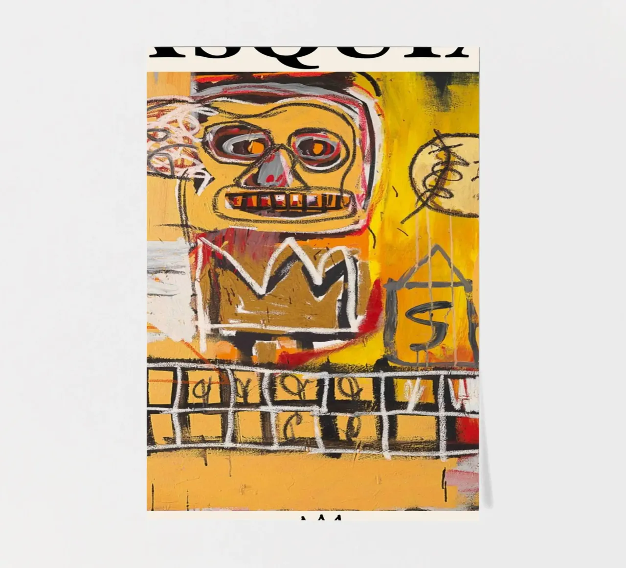 Basquiat "Sans titre (crâne et couronne)" Puissance néo-expressionniste planche autocollant de NorwesClub