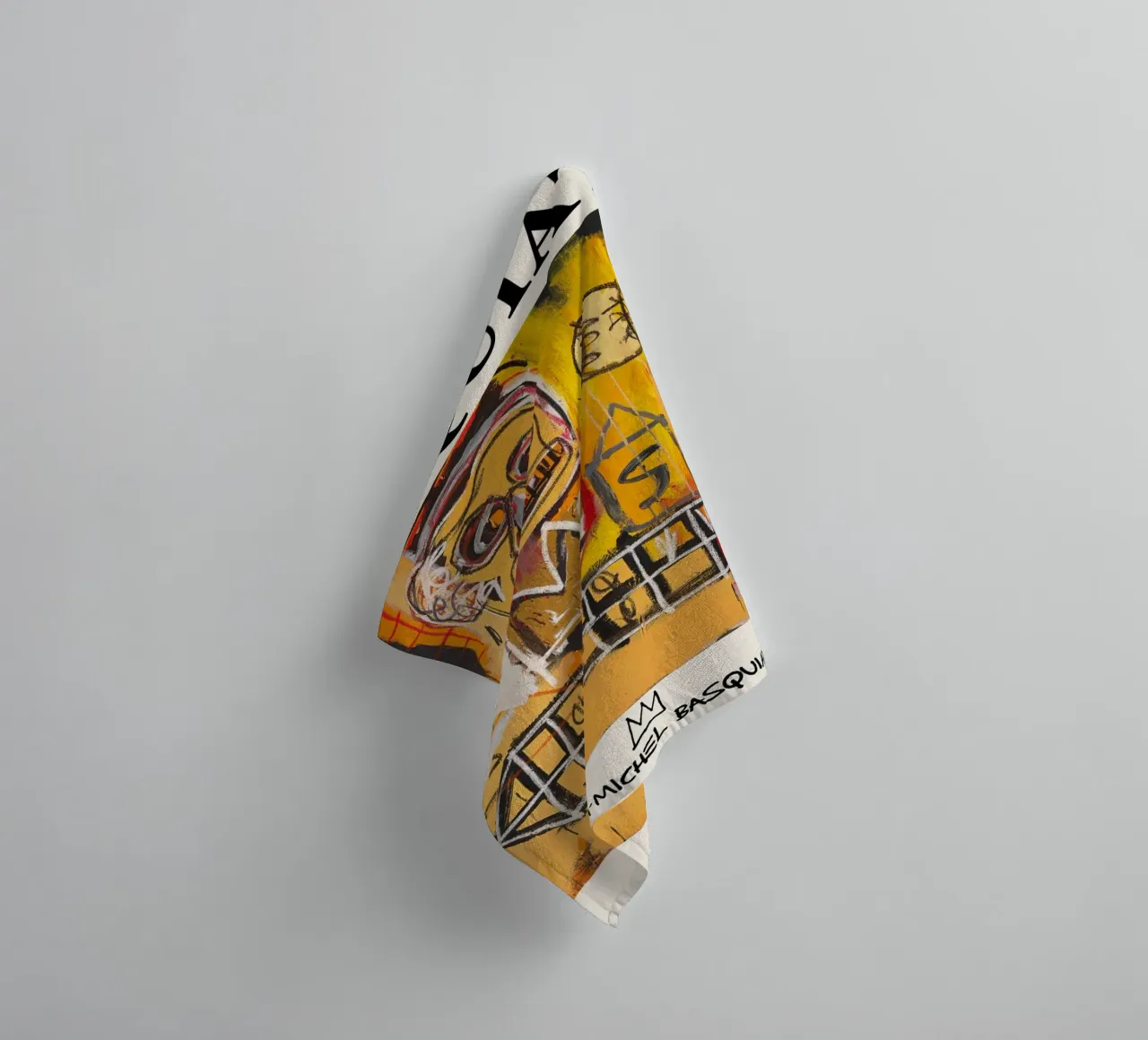 Basquiat "Untitled (Skull & Crown)" Neo-Expressionist Power towel by NorwesClub