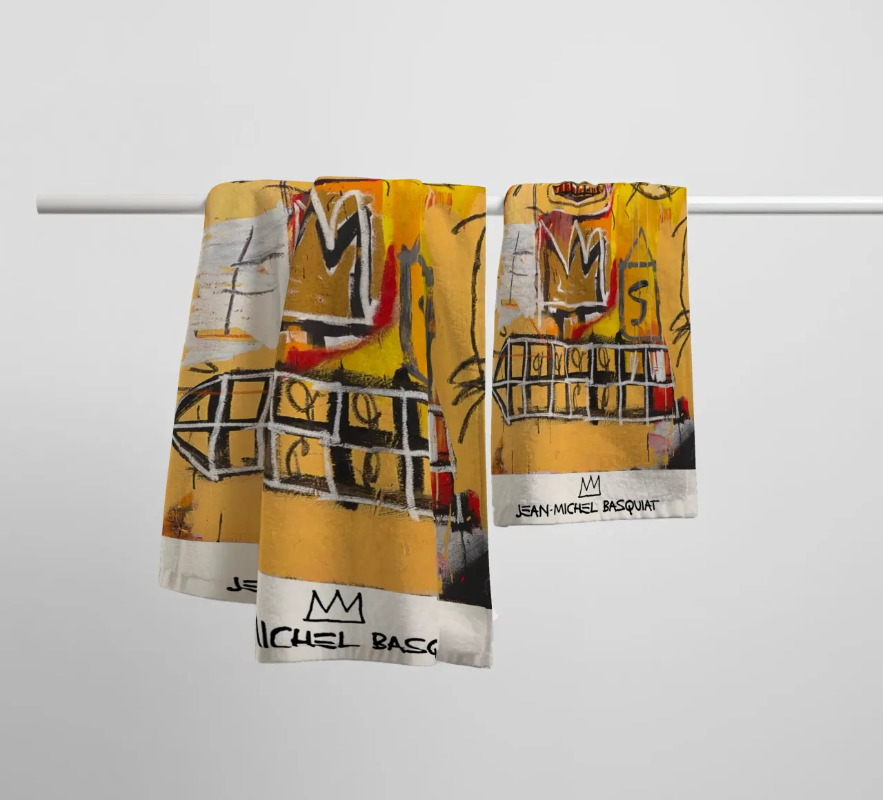 Basquiat "Untitled (Skull & Crown)" Neo-Expressionist Power towel by NorwesClub