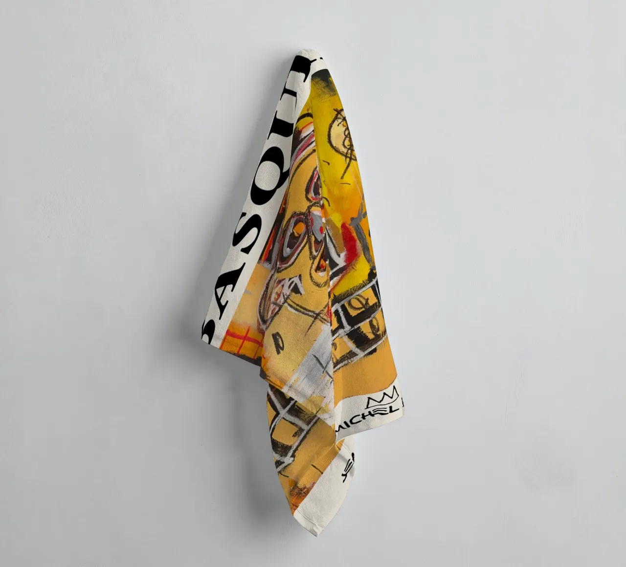 Basquiat "Untitled (Skull & Crown)" Neo-Expressionist Power towel by NorwesClub