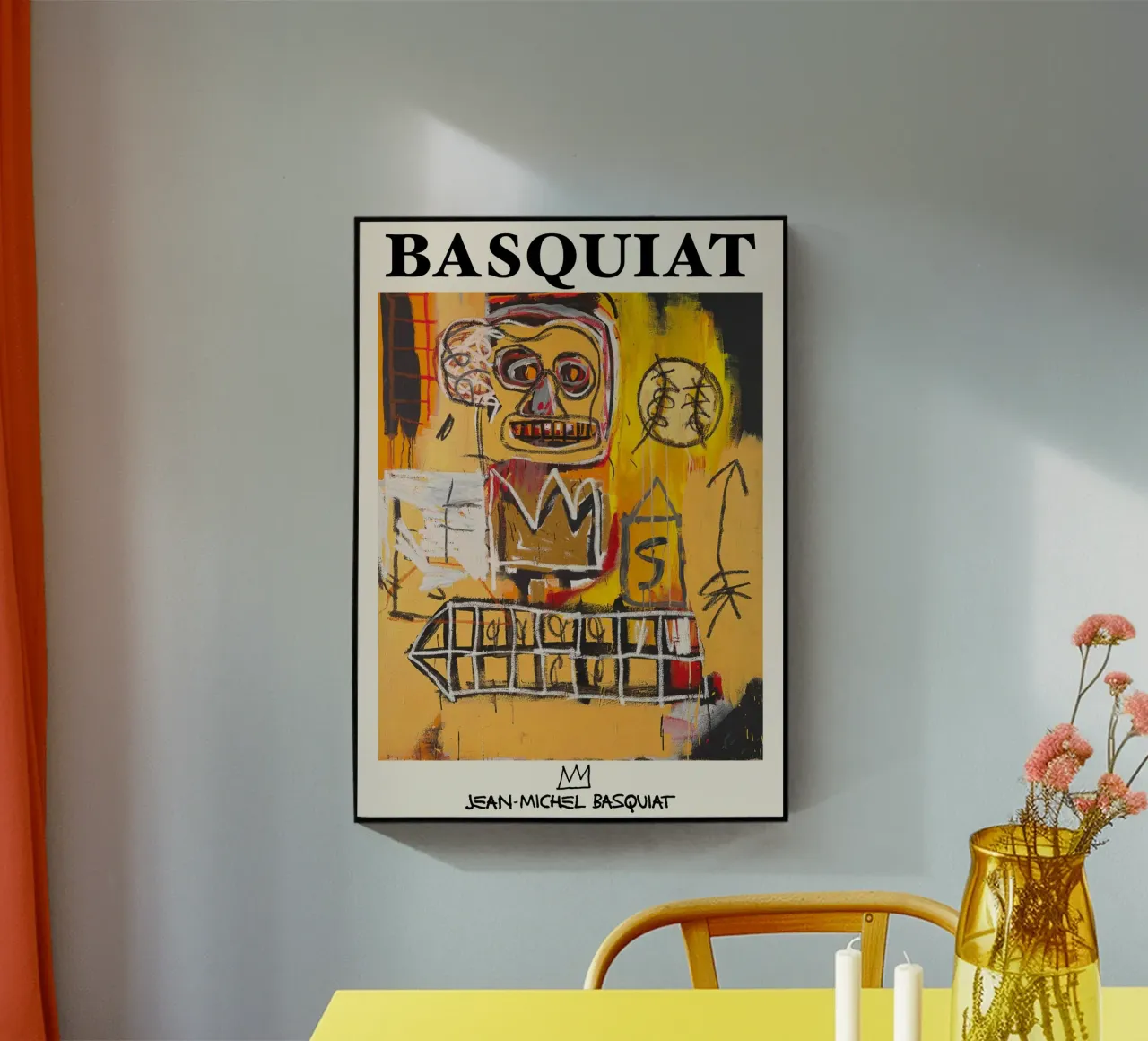 Basquiat "Sin título (calavera y corona)" Poder neoexpresionista metacrilato de NorwesClub