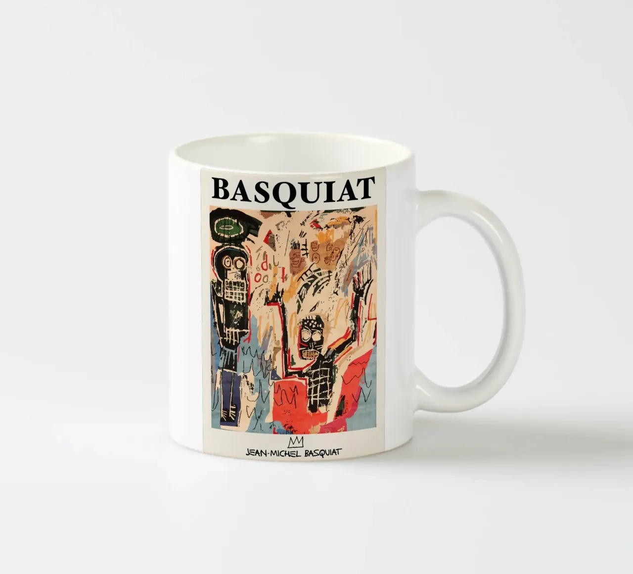 Basquiat "Two Figures" Neo-Expressionist Urban Energy Poster ceramic mug by NorwesClub