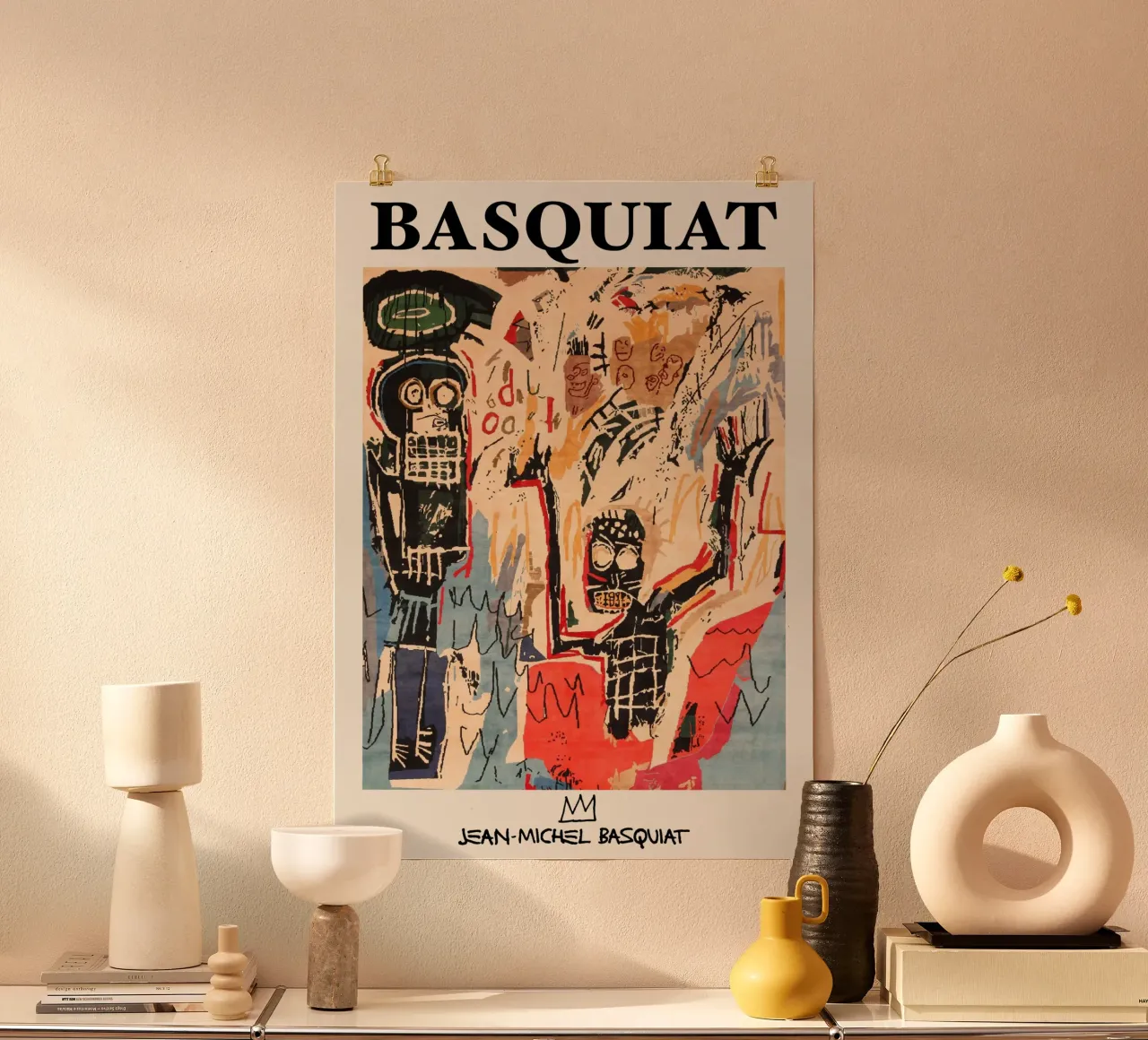 Basquiat "Two Figures" Affiche néo-expressionniste sur l'énergie urbaine poster de NorwesClub