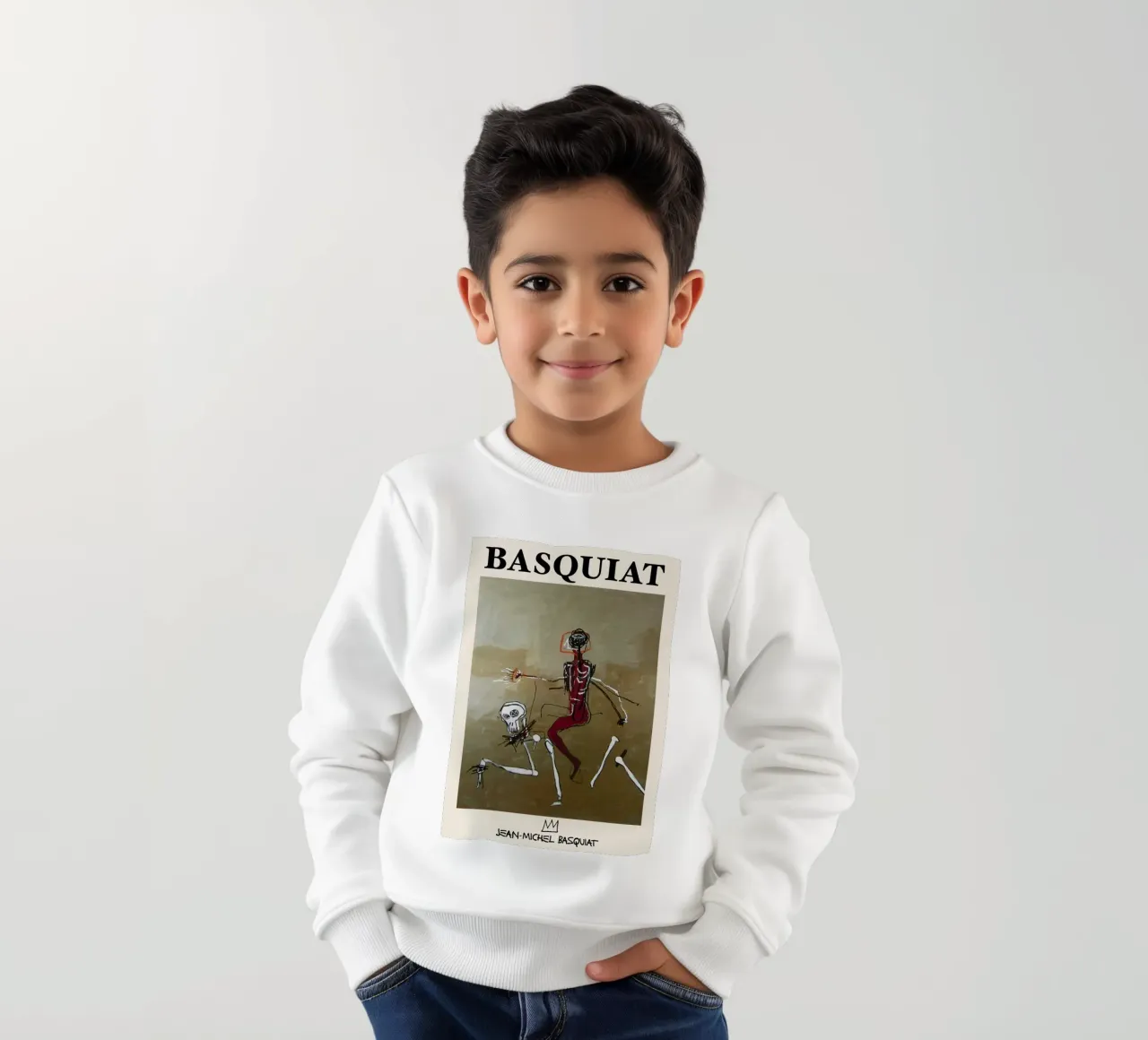 Basquiat "Cavalcare con la morte" Capolavoro neo-espressionista 1 felpa bambino da NorwesClub