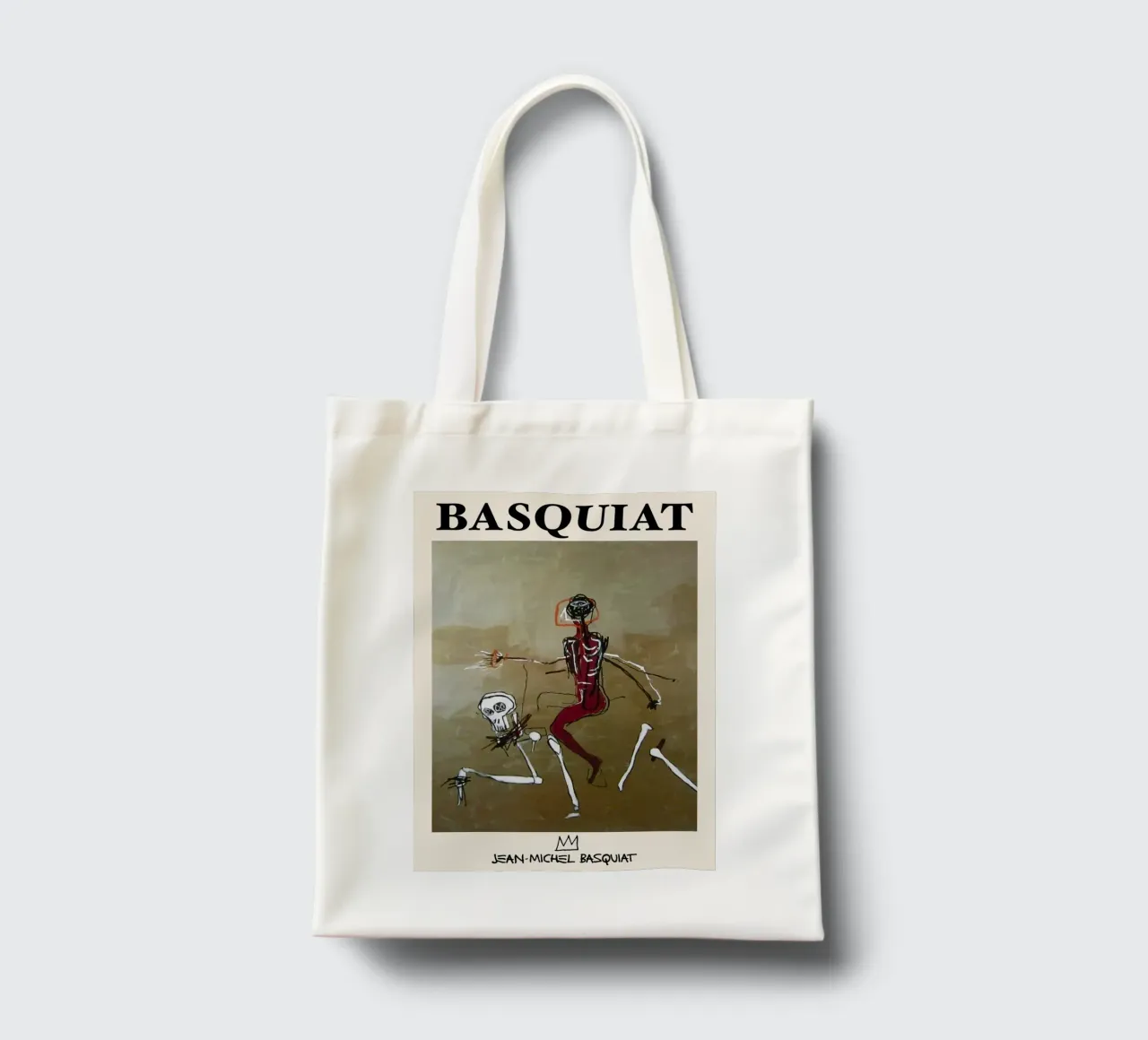Basquiat "Cavalcare con la morte" Capolavoro neo-espressionista 1 borsa in juta da NorwesClub
