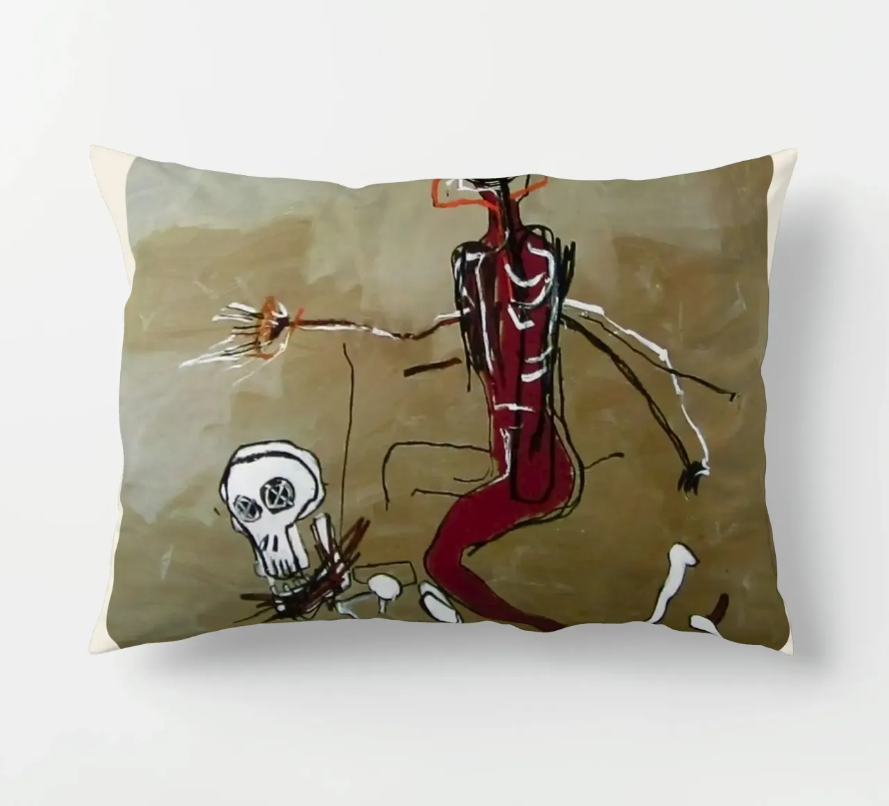 Basquiat "Cavalcare con la morte" Capolavoro neo-espressionista 1 cuscino da NorwesClub