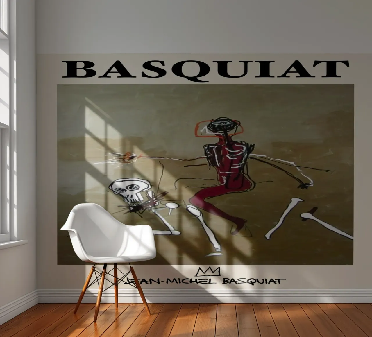 Basquiat "Riding with Death" Chef-d'œuvre néo-expressionniste 1 papier peint photo de NorwesClub