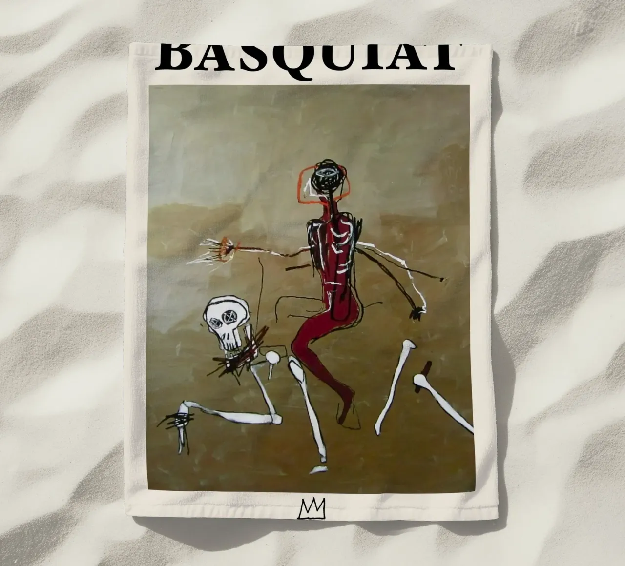 Basquiat "Cavalcare con la morte" Capolavoro neo-espressionista 1 telo mare da NorwesClub