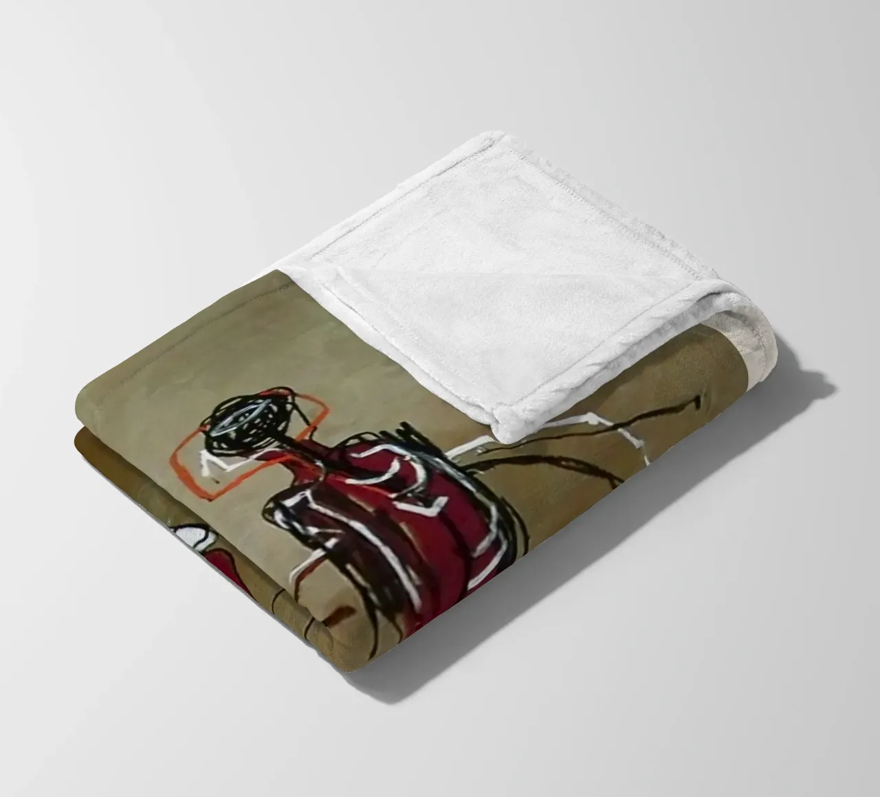 Basquiat "Cavalcare con la morte" Capolavoro neo-espressionista 1 coperta in pile da NorwesClub