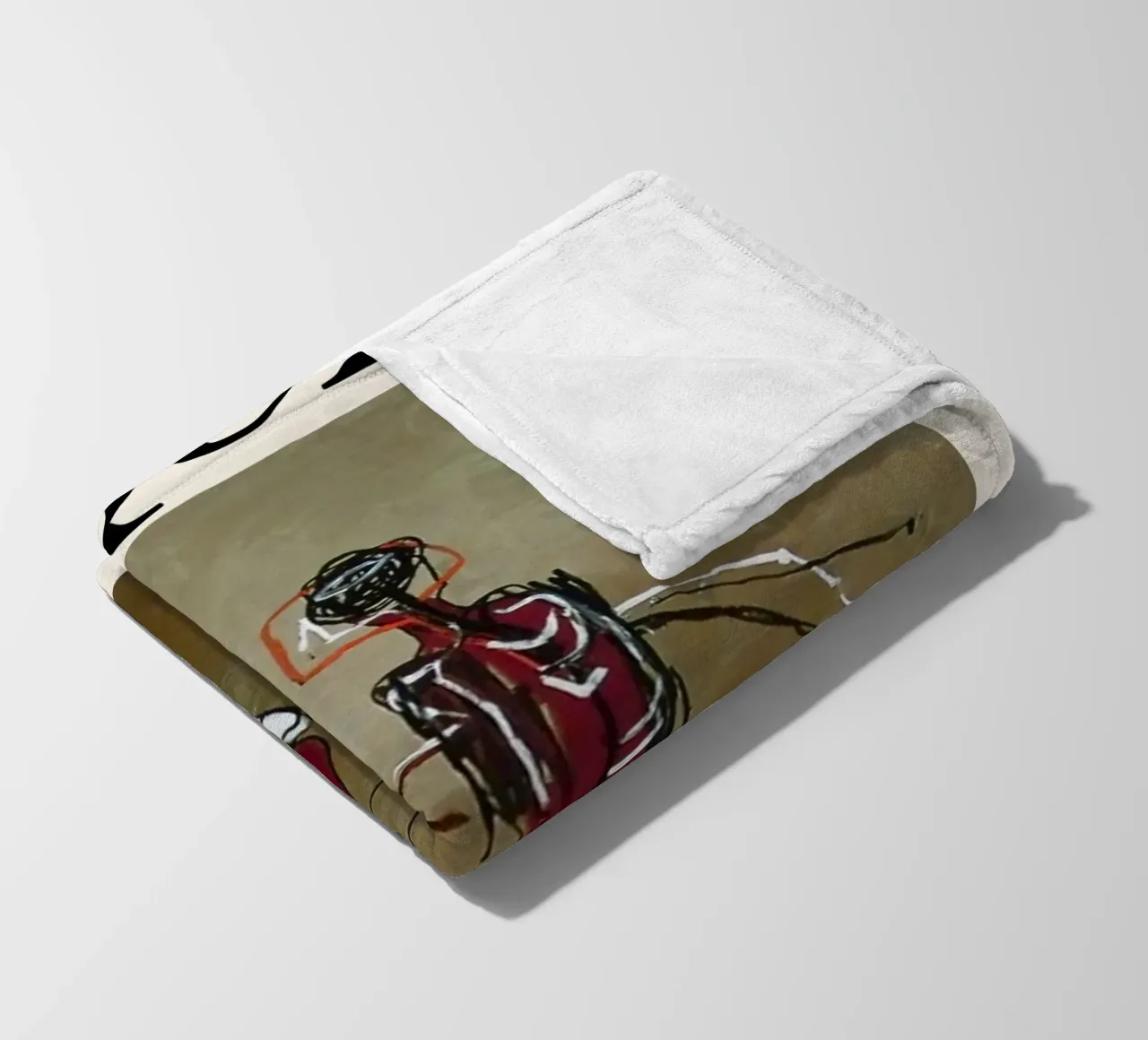 Basquiat "Cavalcare con la morte" Capolavoro neo-espressionista 1 coperta in pile da NorwesClub