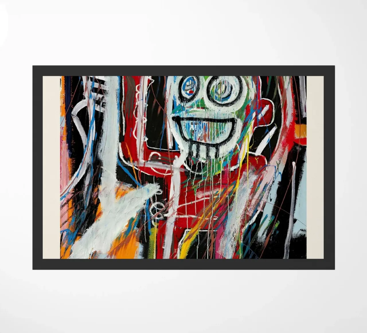 Ritratto energico neo-espressionista di Basquiat "Teste di polvere zerbino da NorwesClub