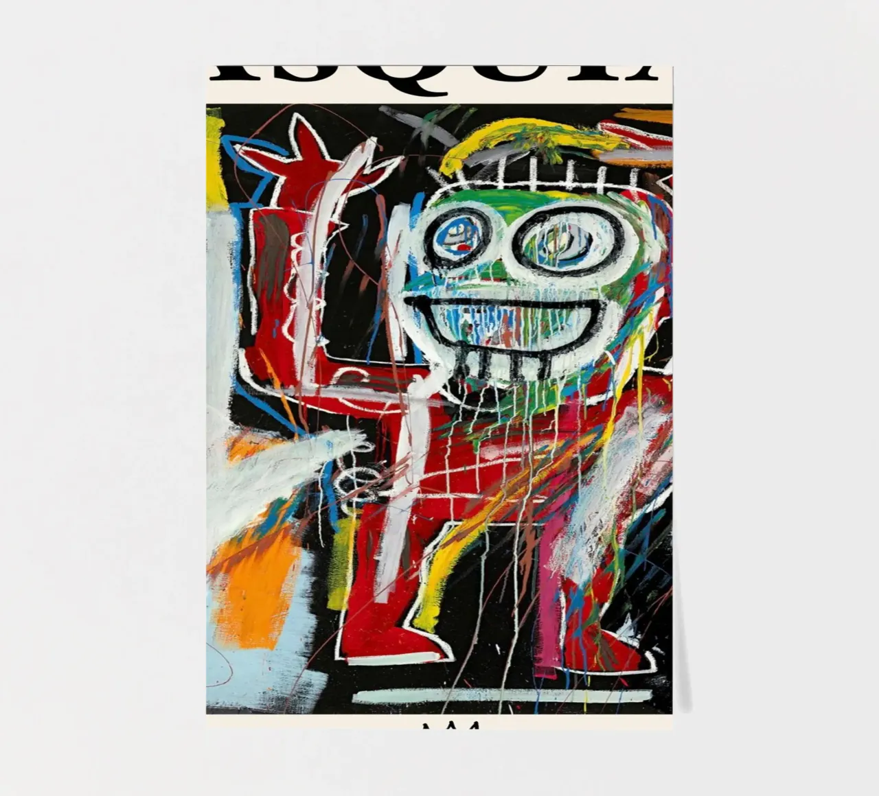 Basquiat "Dustheads" Neoexpressionistisches energetisches Porträt Stickerbogen von NorwesClub