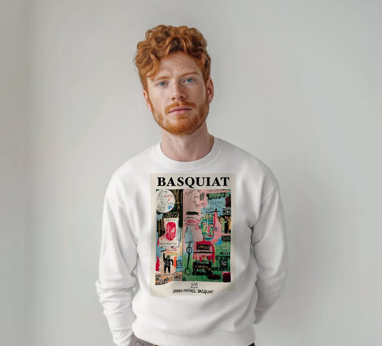 Basquiat "Sin título (Diagrama de sangre)" Poder neoexpresionista sudadera de NorwesClub