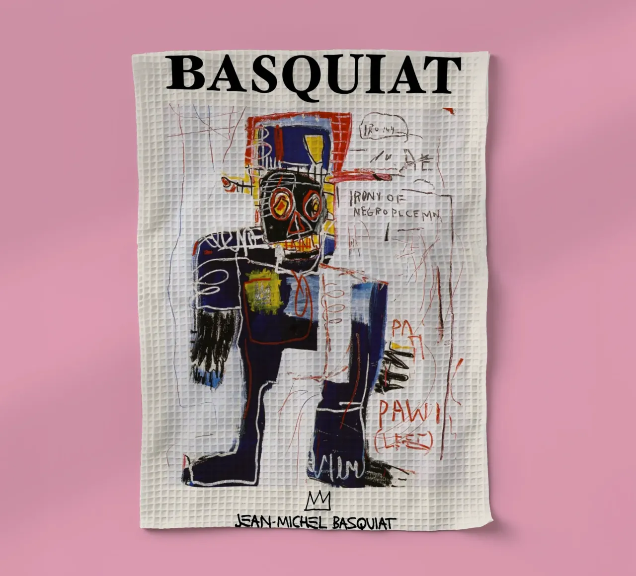 Basquiat "Ironia del poliziotto negro" Icona neo-espressionista canovaccio da cucina da NorwesClub
